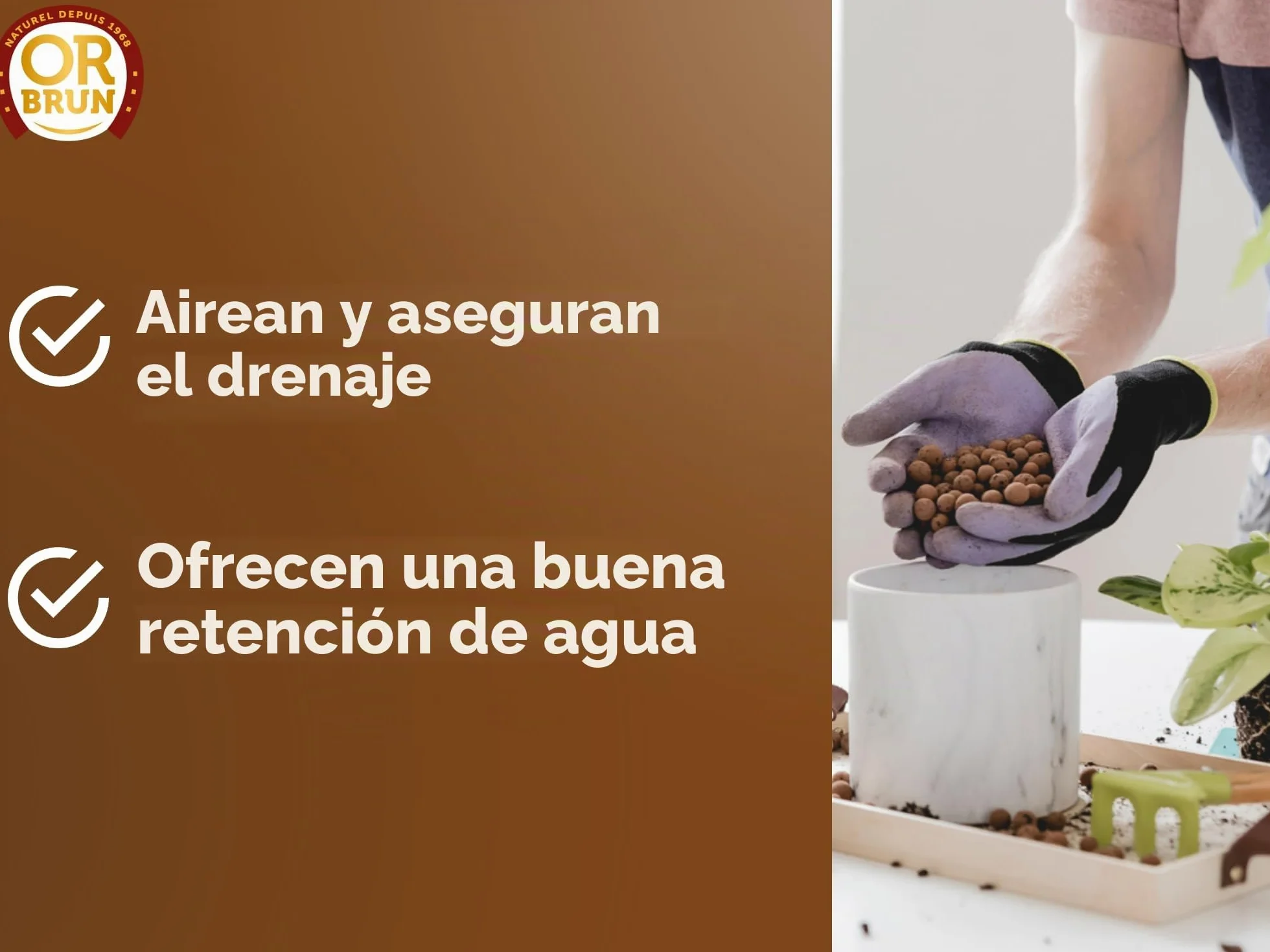 Bolas de Arcilla 6L Favorece el Drenaje y la Humedad Agricultura orgánica