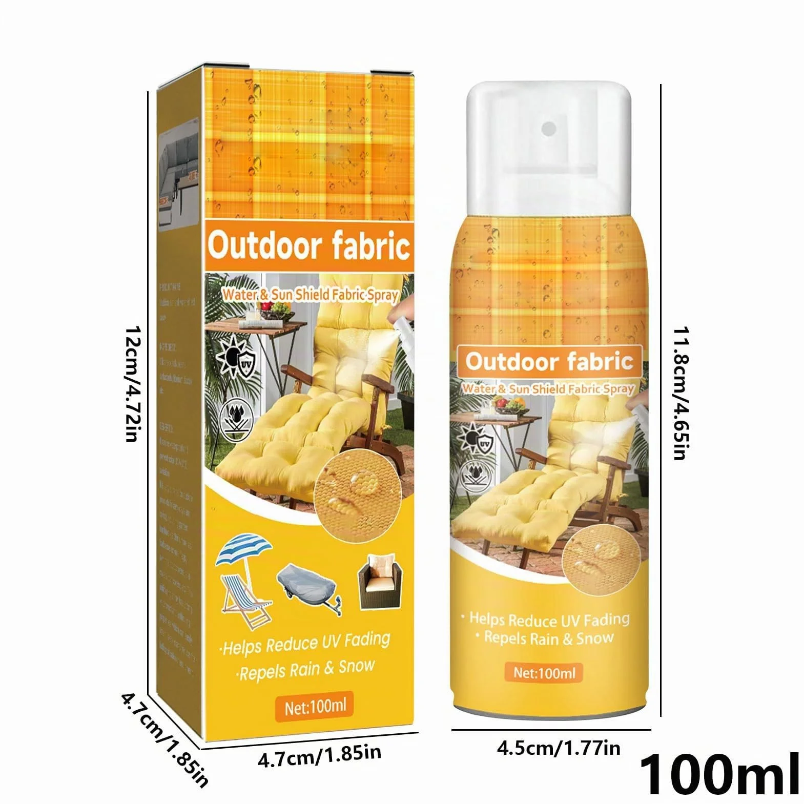 Protector de tela impermeable UV para muebles tapicería 100 ml paquete de 2