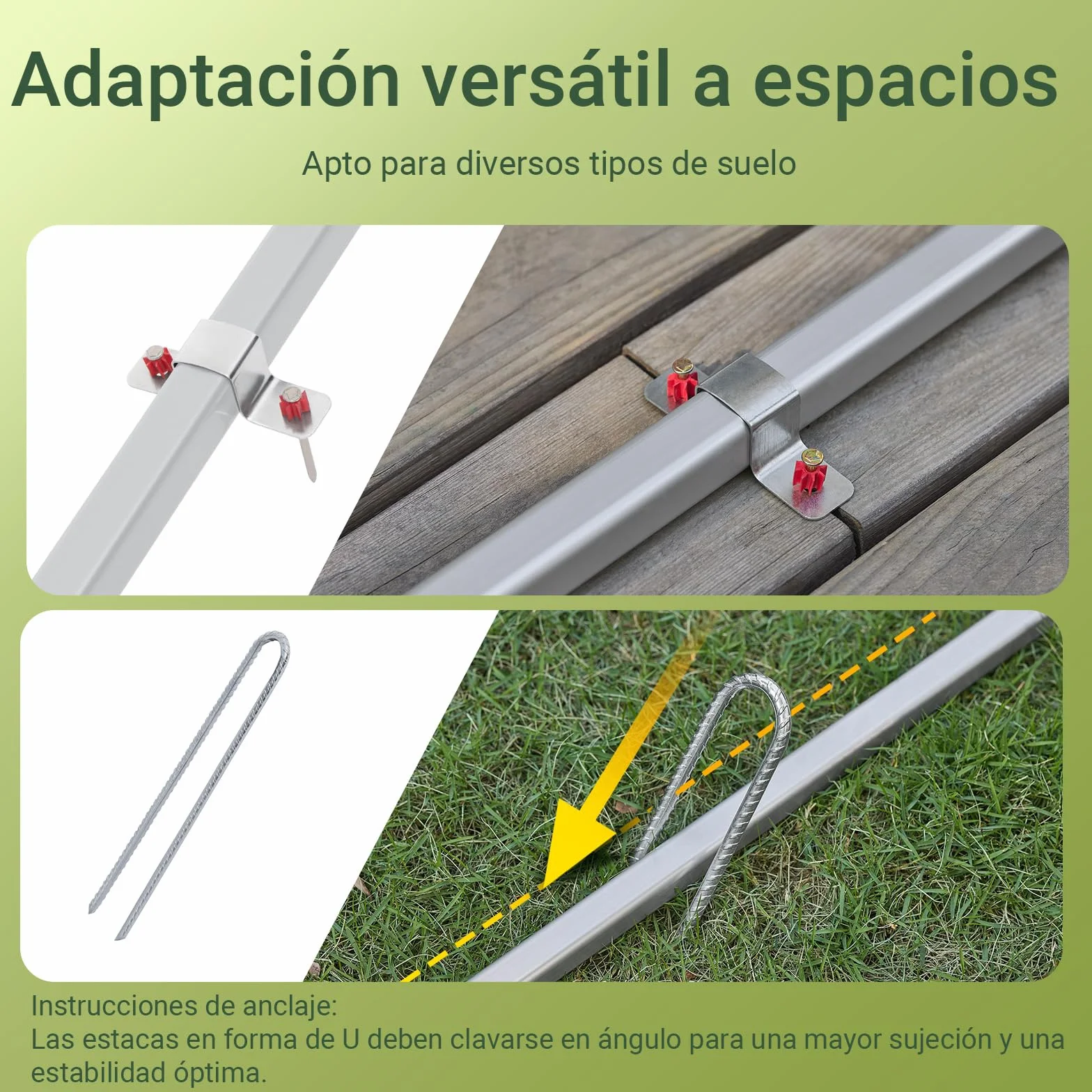 SoBuy Caseta Jardin Exterior con Ganchos Garaje Impermeable 159x219x165 cm KLS11-II-L