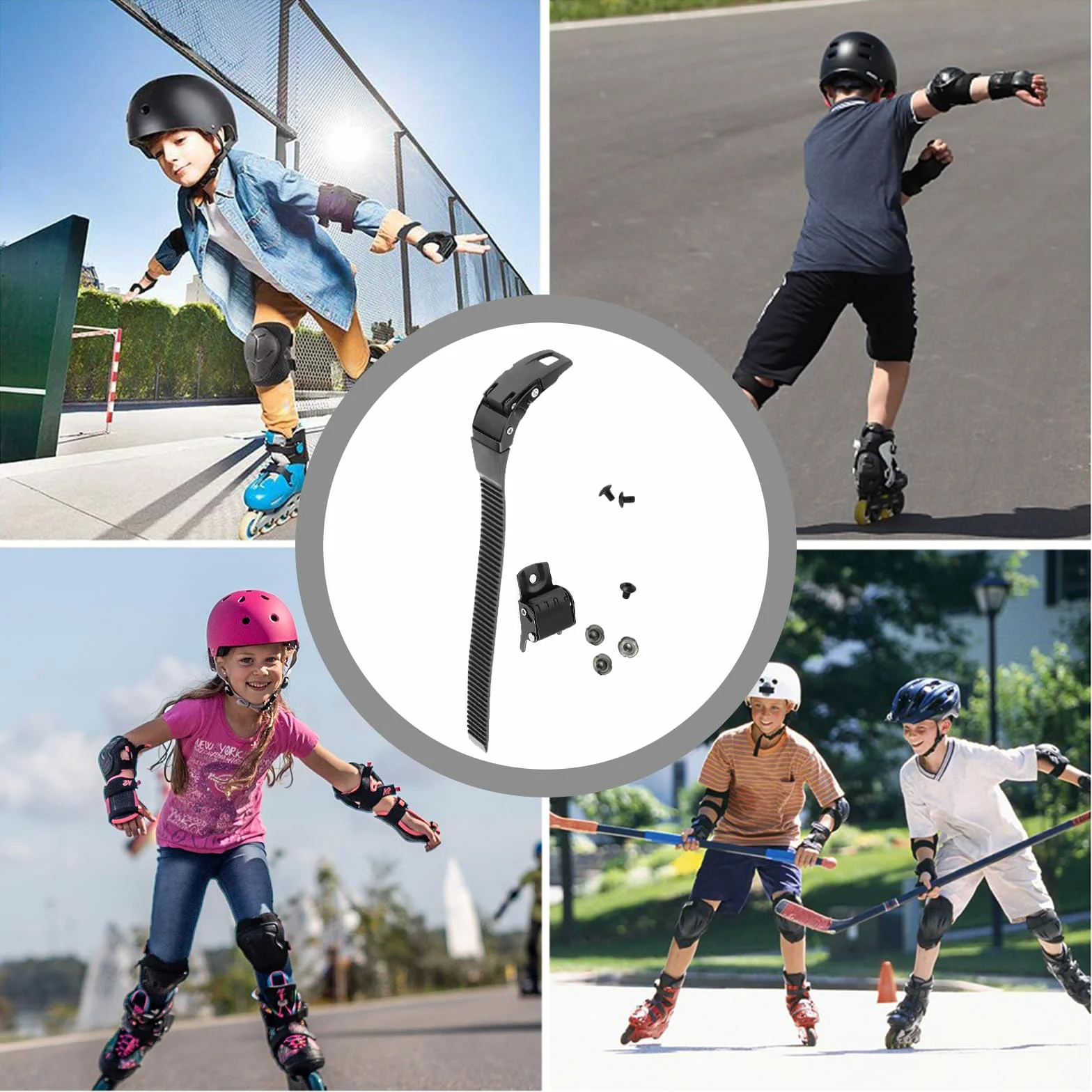 Tokaneit Correa Universal para Patines en Línea con Tornillos, Repuesto 2 Pzs