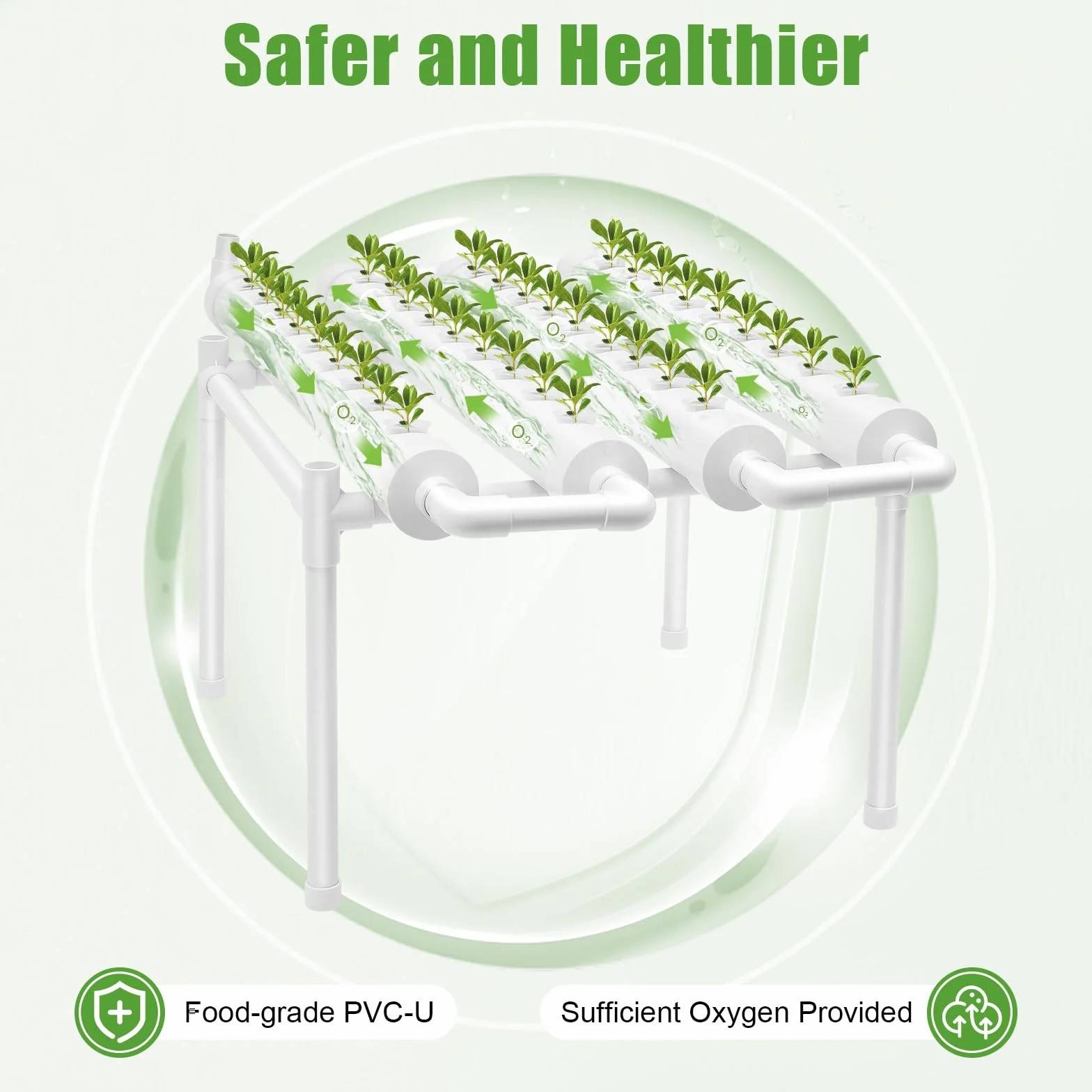 Kit de cultivo hidropónico Site de 36 ubicaciones, 4 tubos, sistemas de cultivo de plantas sin tierra, sistemas de cultivo de plantas sin tierra, juegos de cultivo hidropónico con bomba de
