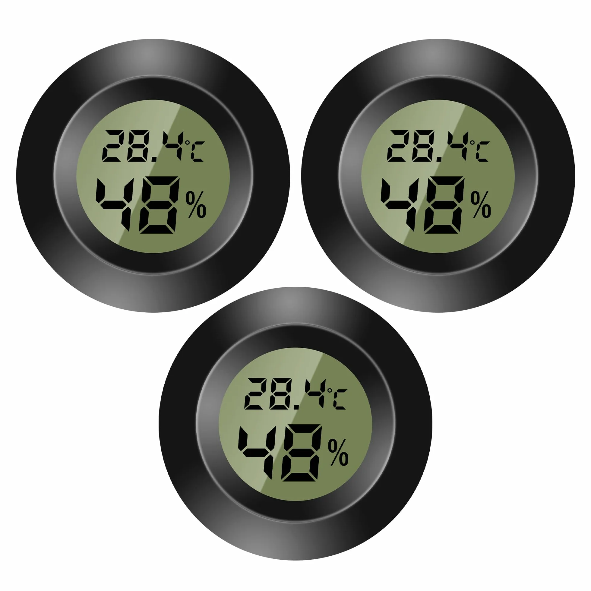 Termómetro digital 3 piezas higrómetro temperatura humedad interior hogar