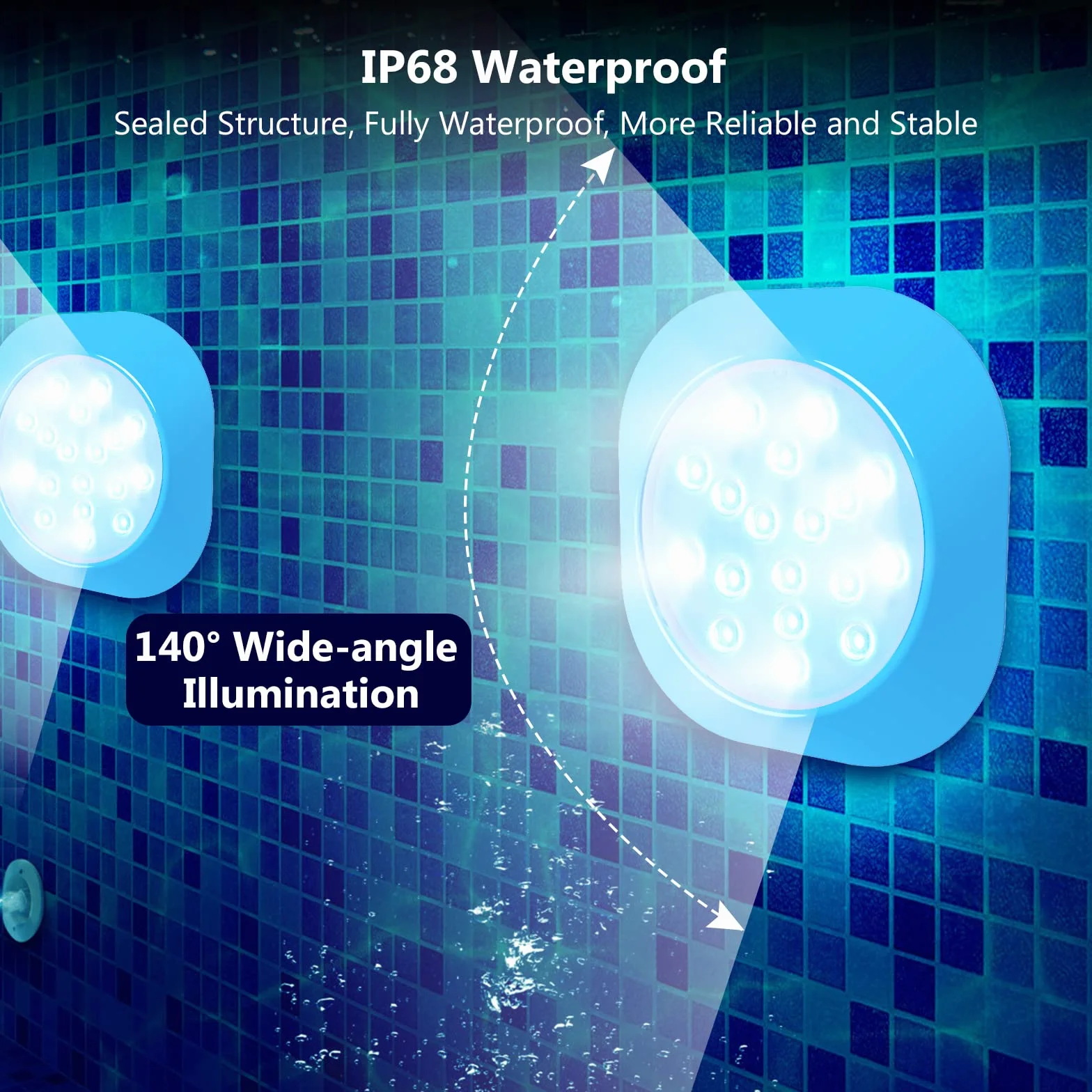 LyLmLe Luces Recargables para Piscina LED Sumergible RGBW IP68 con Remoto 14cm Focos Magnéticas Cambio de Color