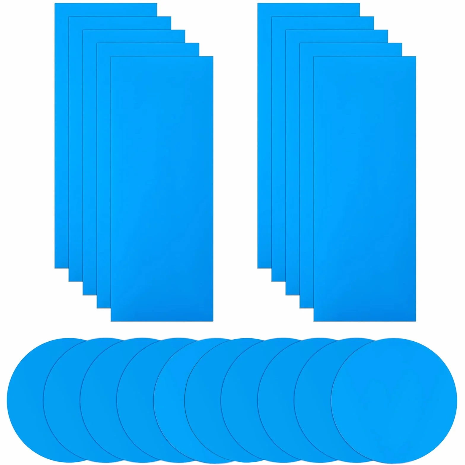 Parches de reparación autoadhesivos para piscinas PVC, 10 unidades, juego de reparación subacuática
