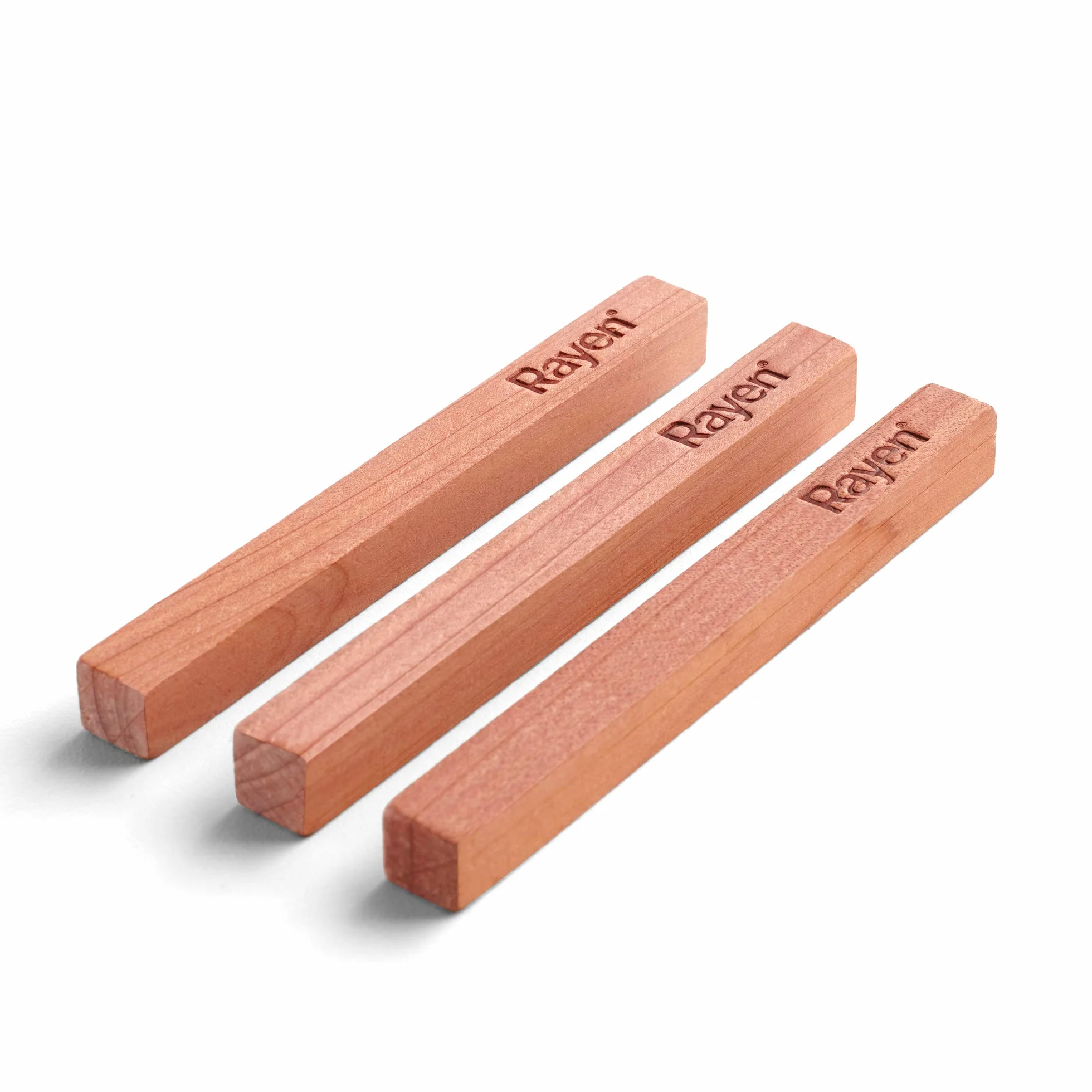 Rayen | Bloque de madera de cedro | Bloques anti-polillas | 100% natura | Elimina el moho y el olor | Dimensiones: 10 x 1 x 1cm | Pack de 20 unidades