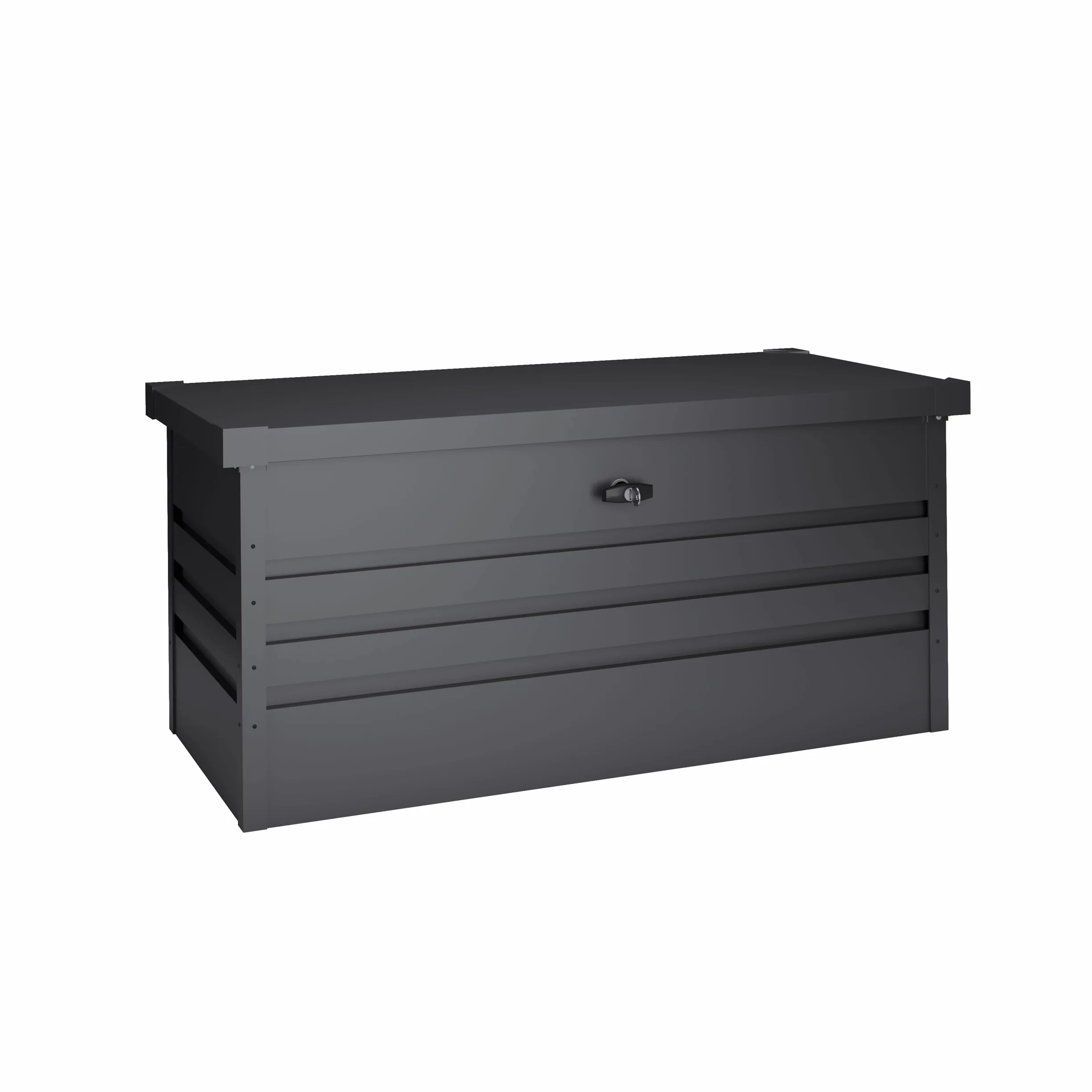Baúl Almacenaje Exterior 450 L 120x61x62cm Gris Antracita Metálico