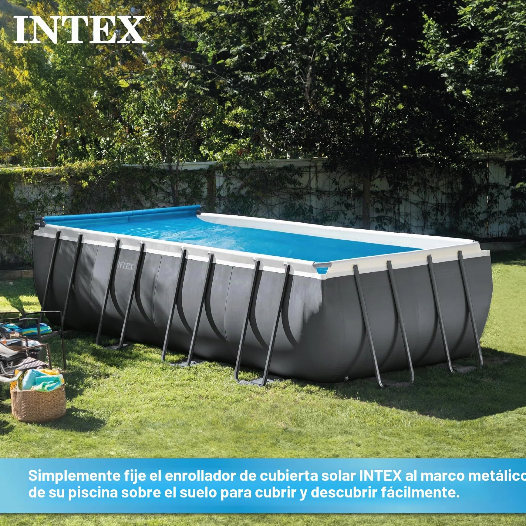 Intex 28051 Enrollador de Cobertor solar para piscinas