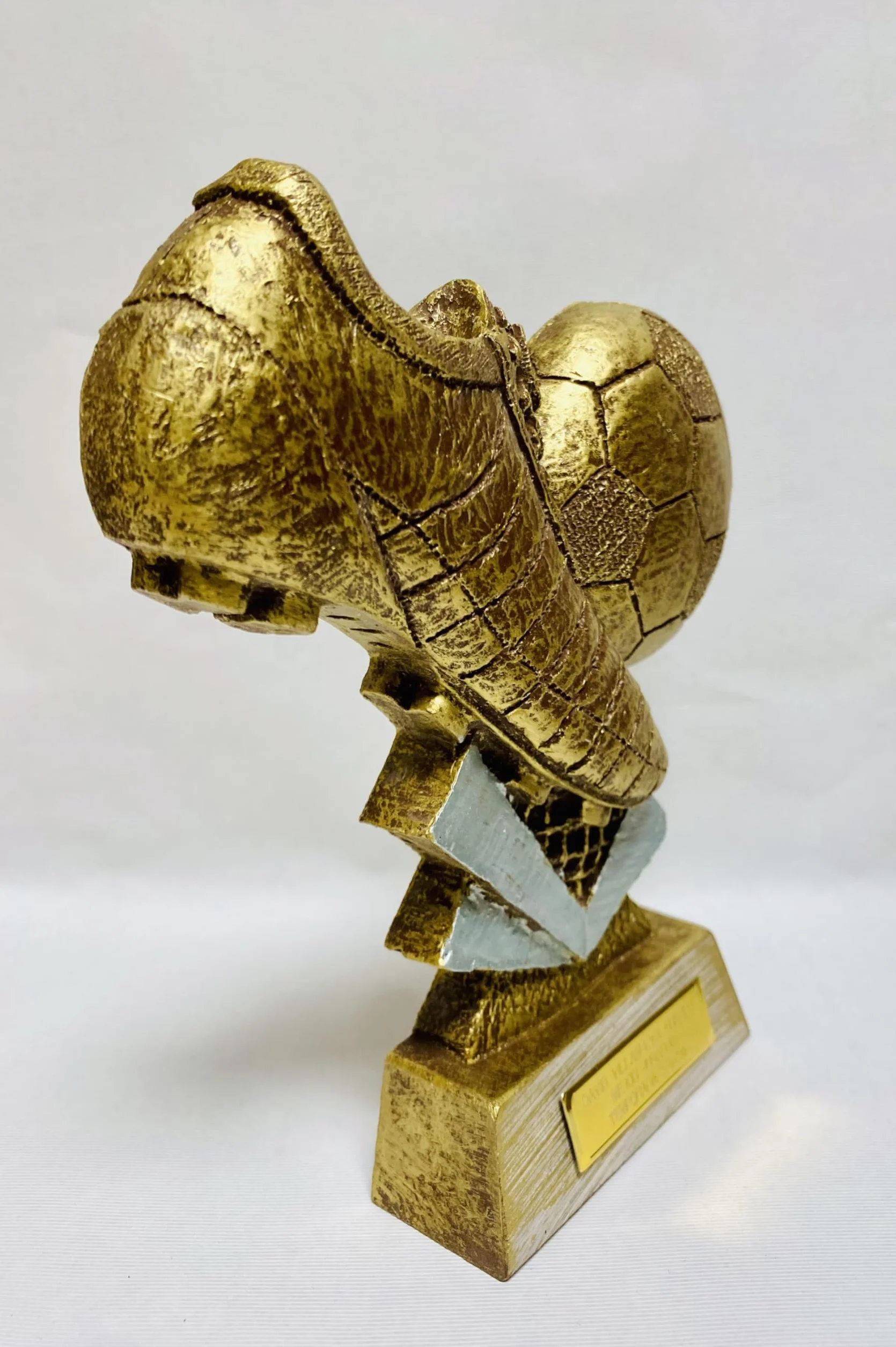 Trofeo Fútbol Personalizado 16cm Oro Mejor Jugador Bota Balón