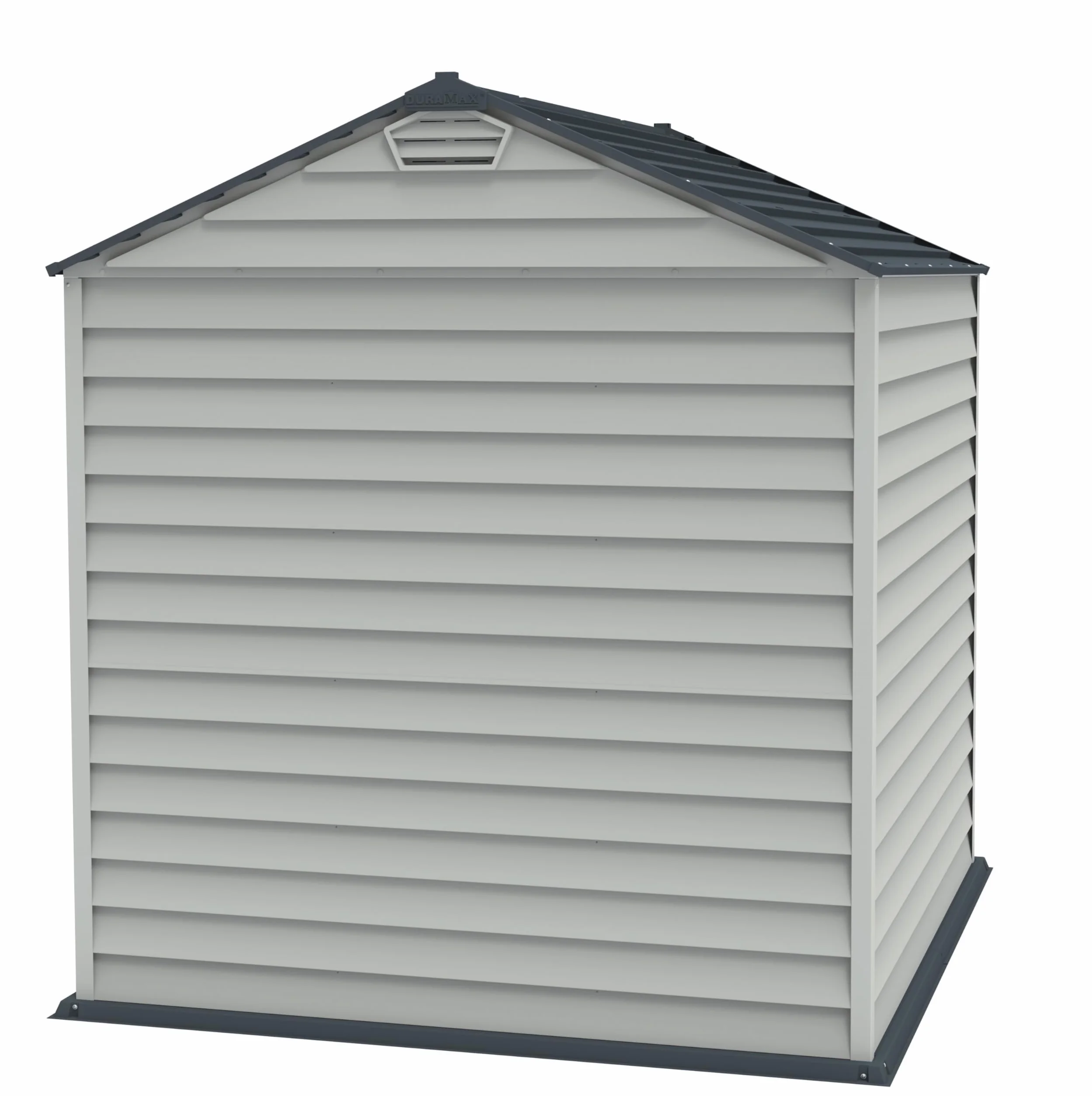 STOREMAX PLUS 7X7 Duramax caseta cobertizo jardín resina PVC gris antracita 2.1x2.1x2.3m suelo