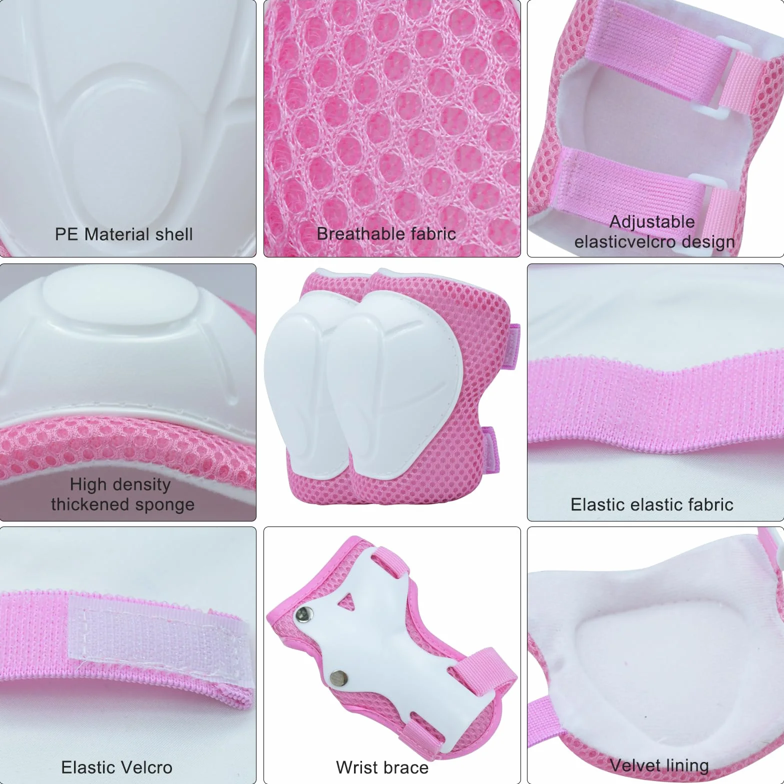 Rodilleras Niño 6 en 1 Protectores Patinaje Infantil Ajustables Coderas Muñequeras