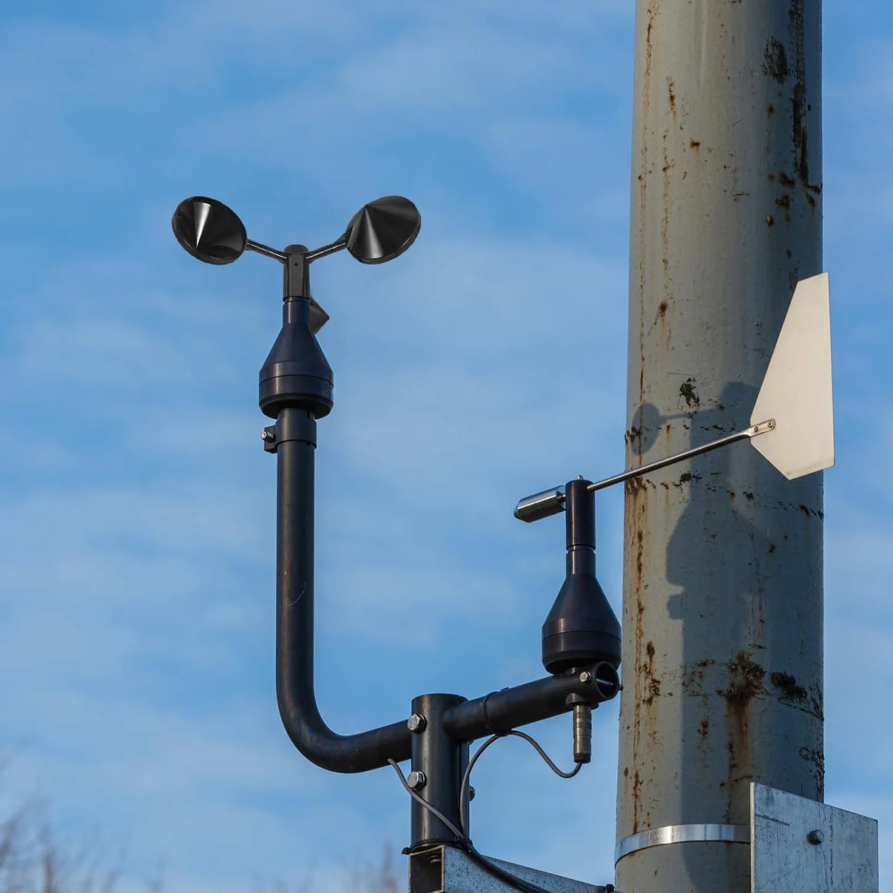 Baluue Carcasa De Anemómetro Sensor De Velocidad Del Viento De 3 Tazas En Material Abs Ligero