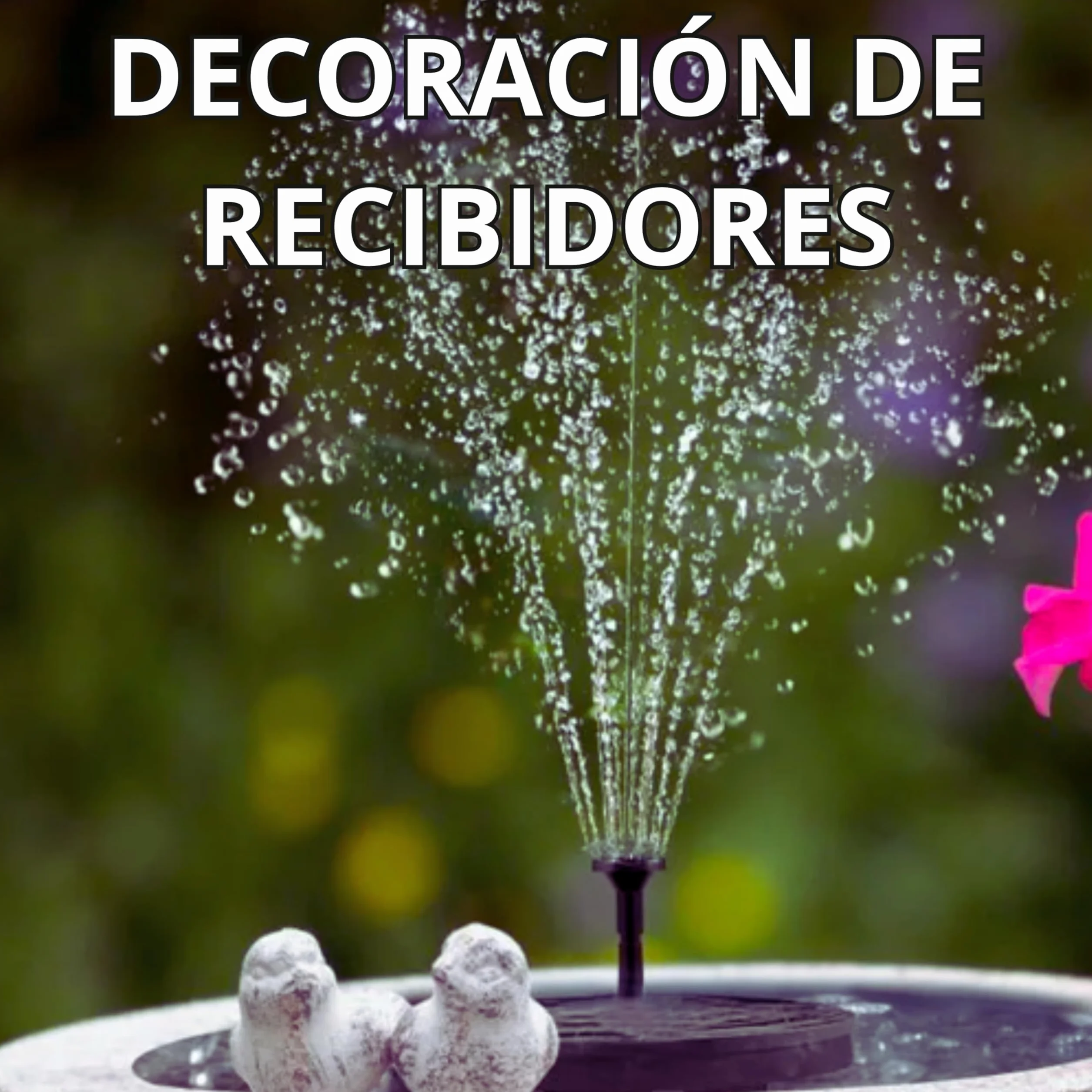 Fuente Solar Autónoma para Decorar Jardines, Maceteros, Piscinas y Bebederos de Pájaros para días soleados