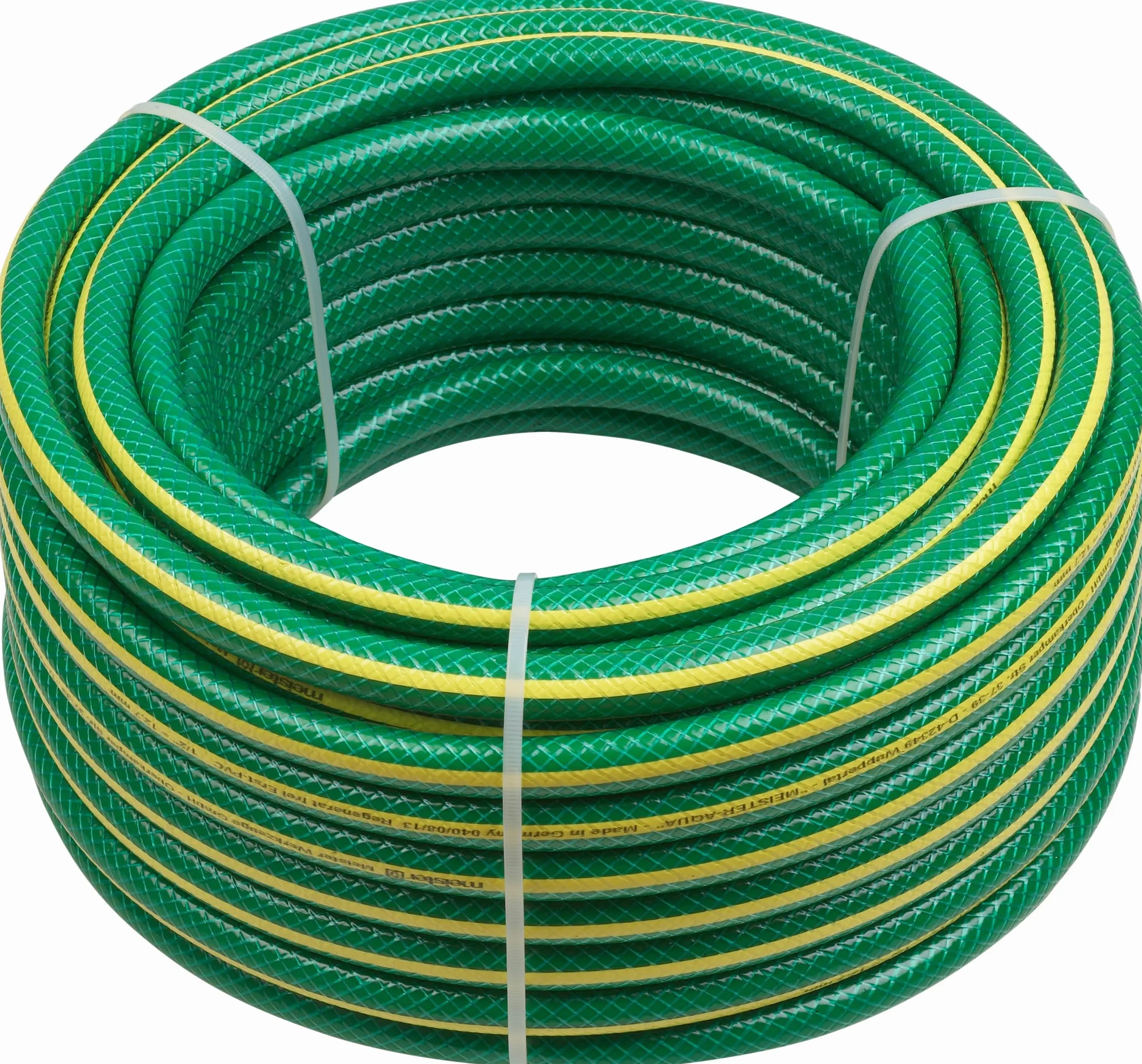 Meister Manguera de tejido cruzado, 12,7 mm (1/2 pulgada, 40 m de longitud, elástica, resistente a la abrasión, resistente a los impactos/manguera de jardín de primer PVC, manguera de agua/tejido