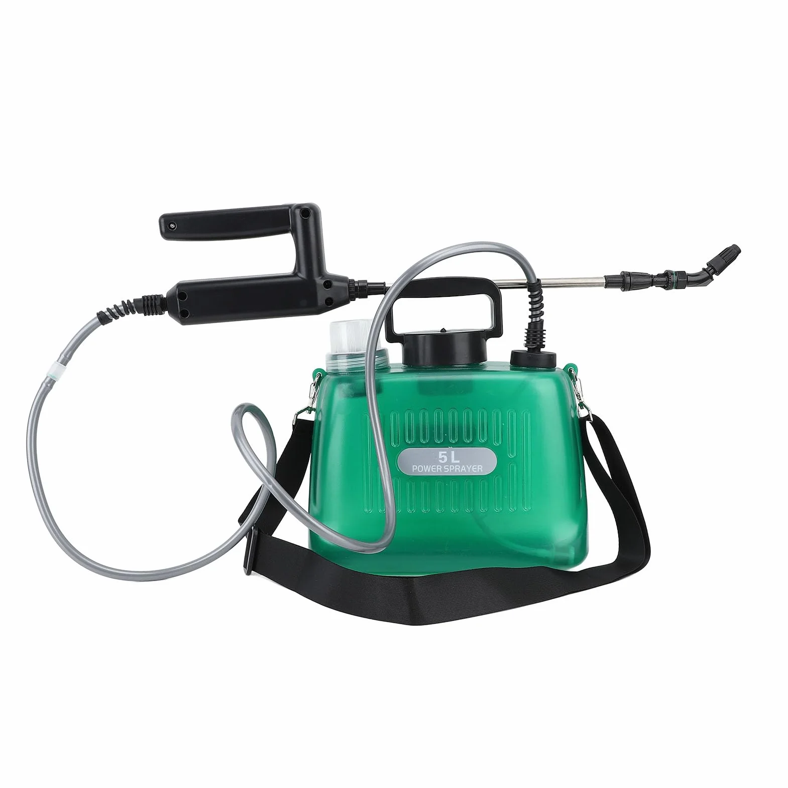 HEEPDD Pulverizador de Jardín Portátil para Control de Malezas, Lavado de Autos, Limpieza de Patios, Operación Automática, 4 Boquillas para Propietarios de Viviendas, Jardineros, Pulverizador (Green)