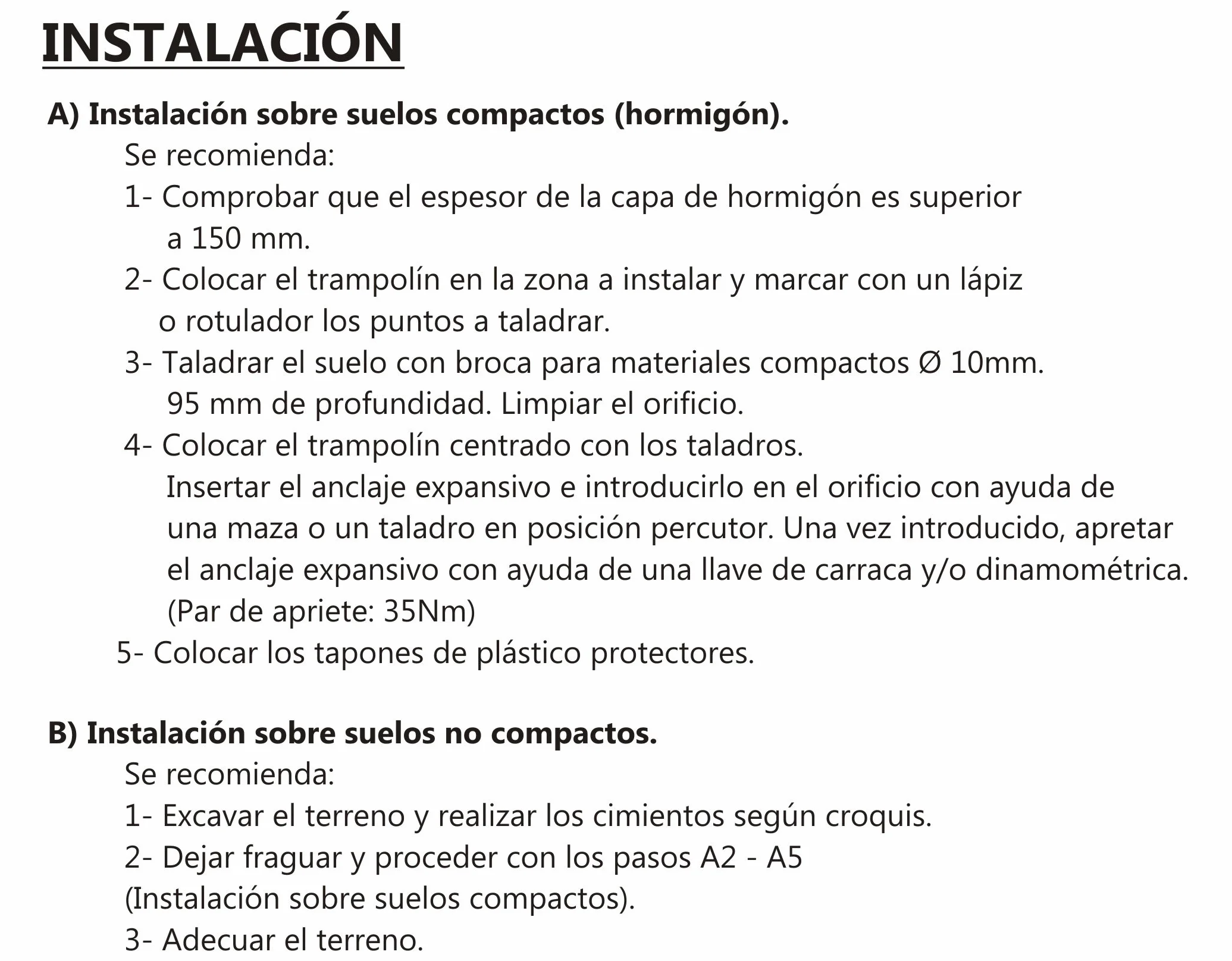 Trampolín Piscina Resistente Fibra Vidrio Antideslizante con Anclajes, Modelo Bali Azul