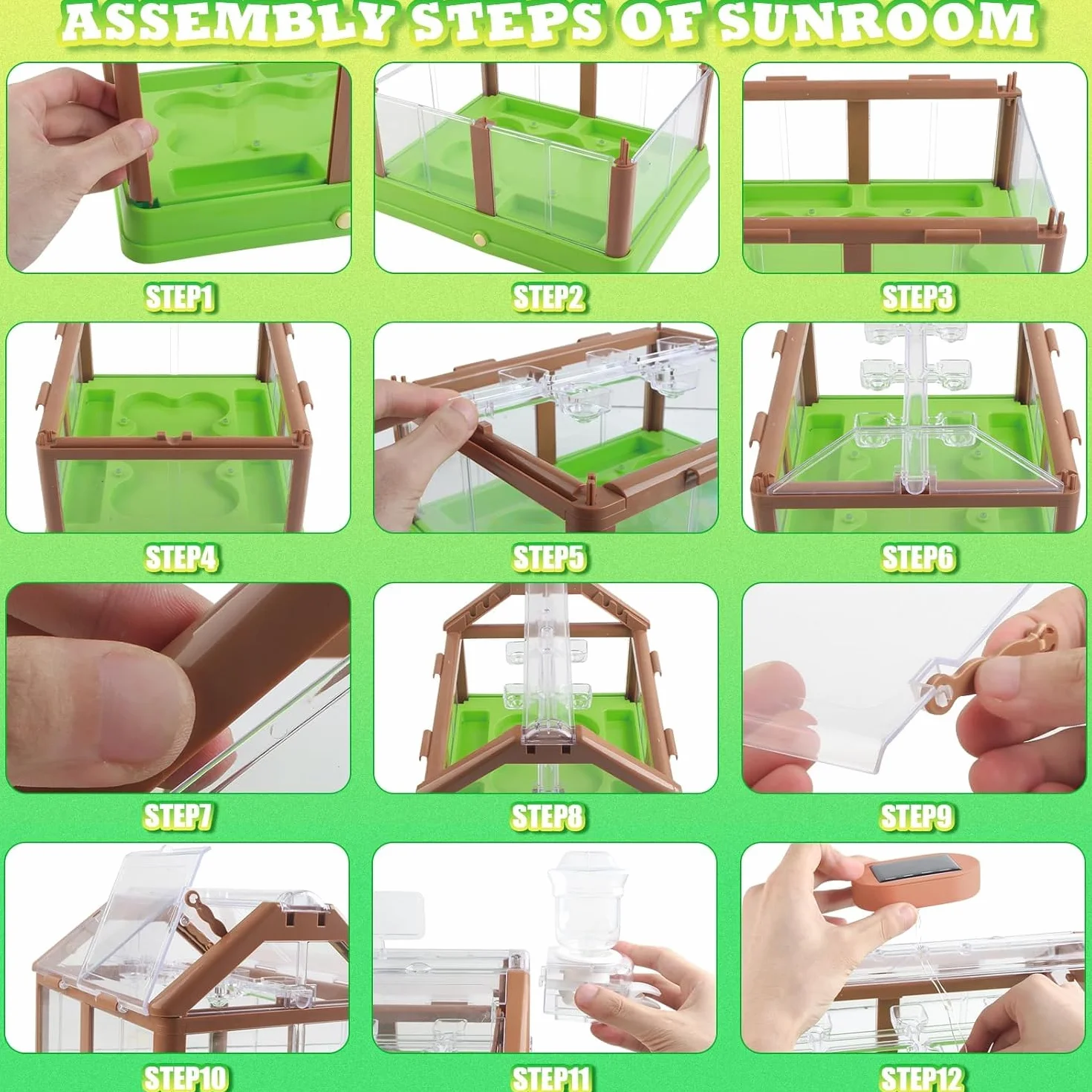 KAHEIGN Kit de Cultivo de Plantas para Niños, Mini Invernadero con Sistema de Riego