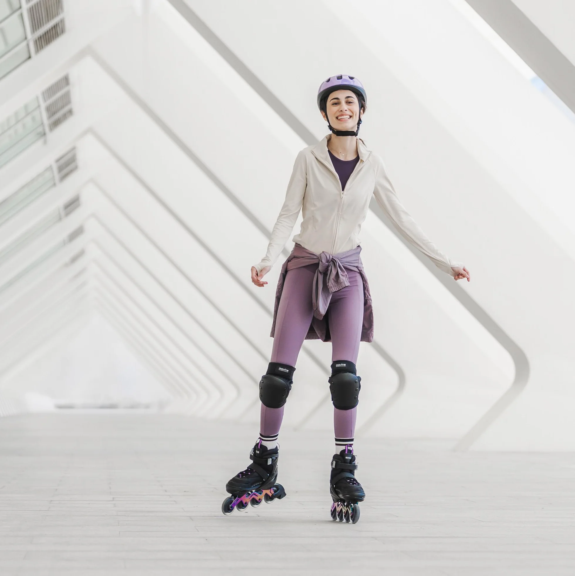 Movino Patines en Línea Cruzer B2 ABEC-9 Ruedas Grandes Cierre Tres Etapas Hebilla Cordones Correa