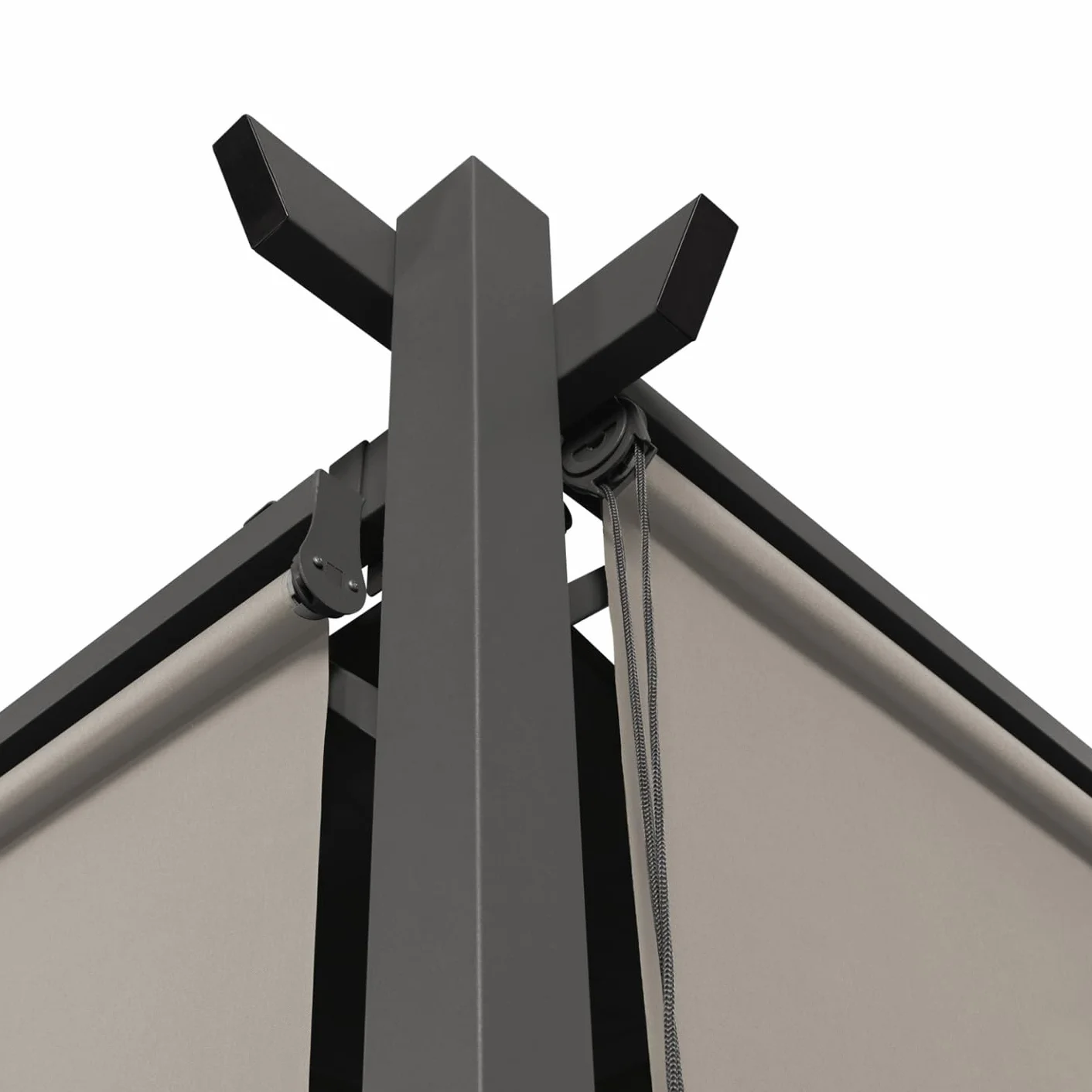 Pergola edición especial techo retráctil 3x6 M gris 6 persianas