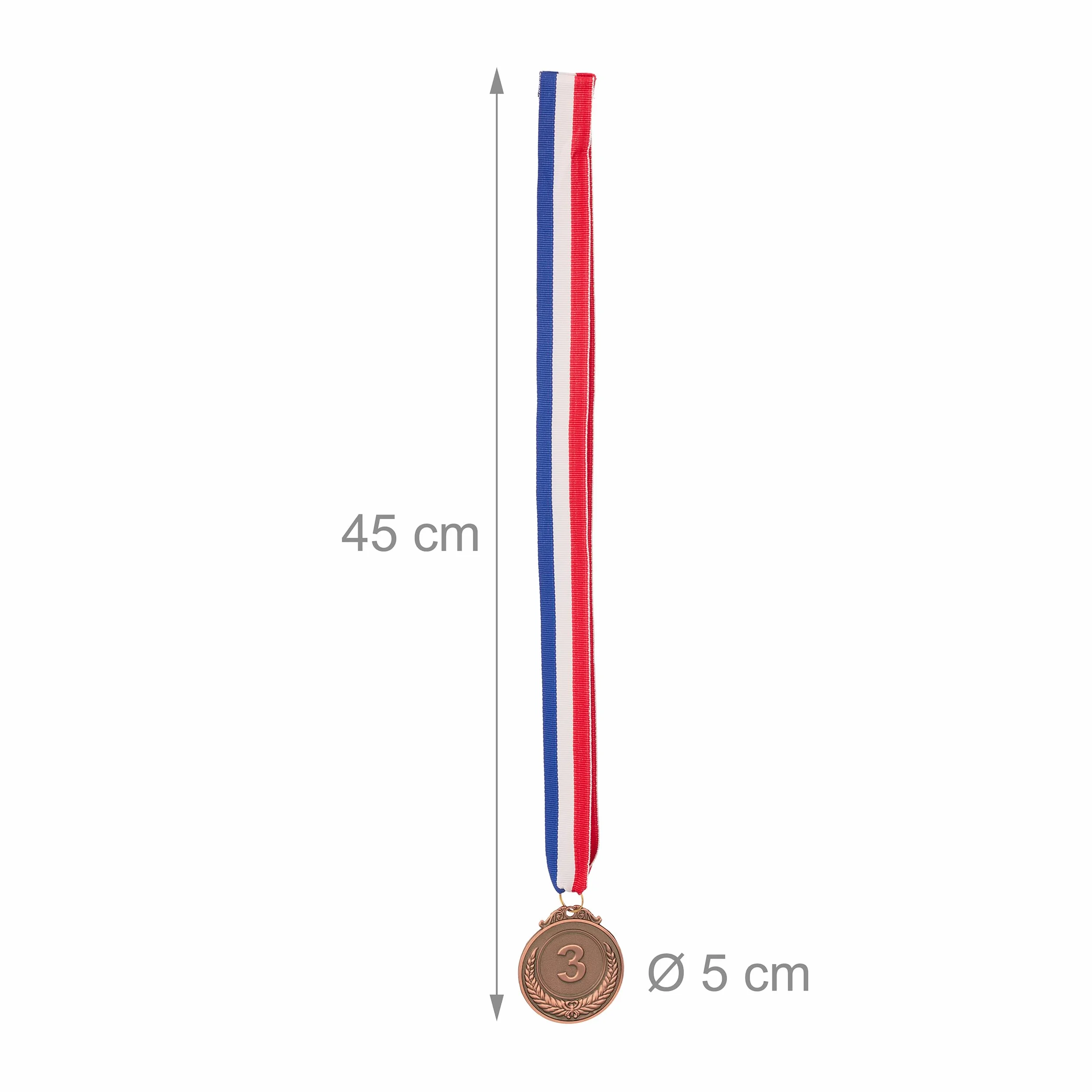 Relaxdays Medallas Infantiles Set 12 Ø 5 cm 1° 2° 3° Lugar Fútbol Premios Metal Dorado Plateado Bronce