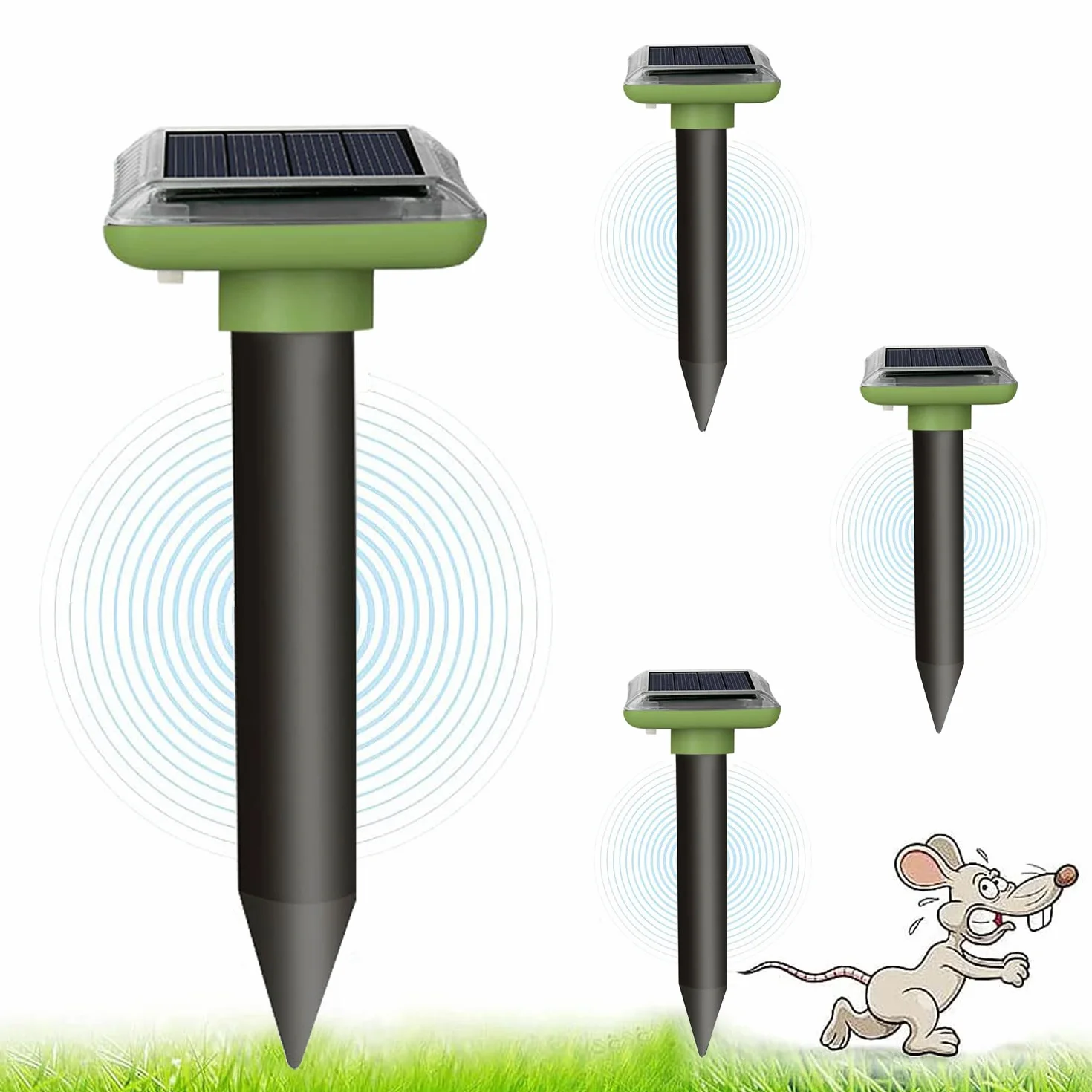 Repelente Solar para Topos, Hormigas Reina, Gopher y Serpientes para Jardín y Camping