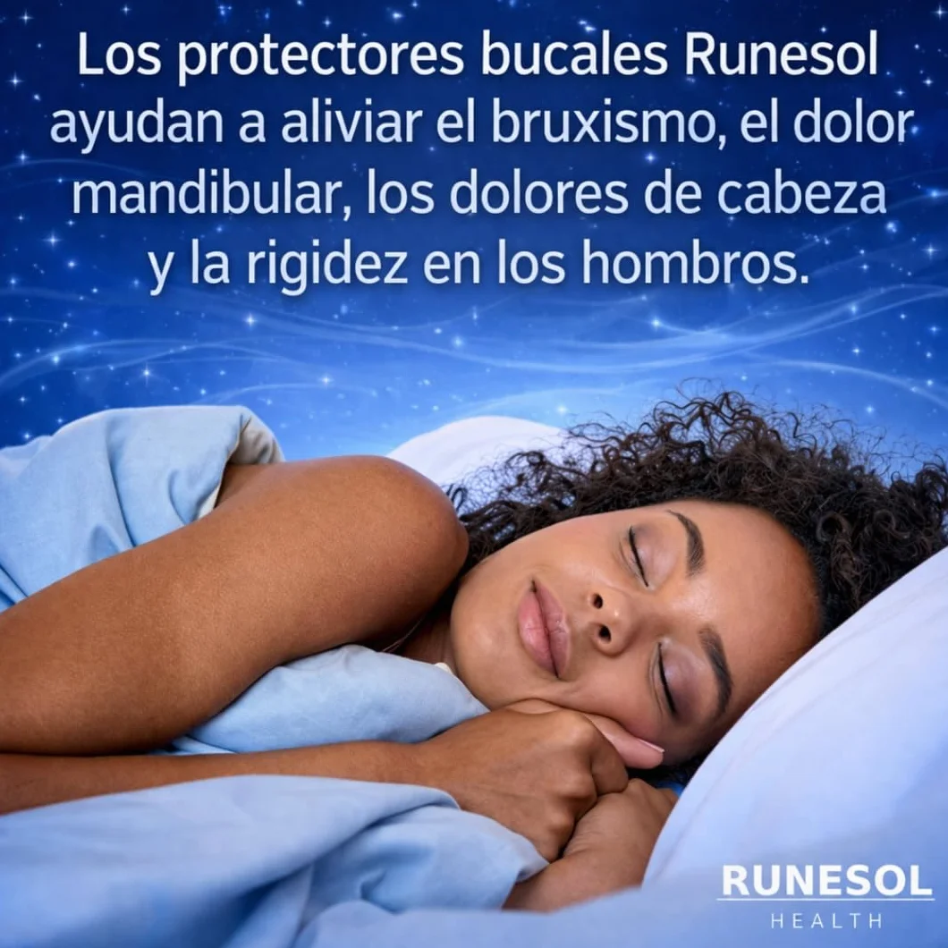 Runesol ferula descarga bruxismo, 4 x Normal, protector bucal para dormir