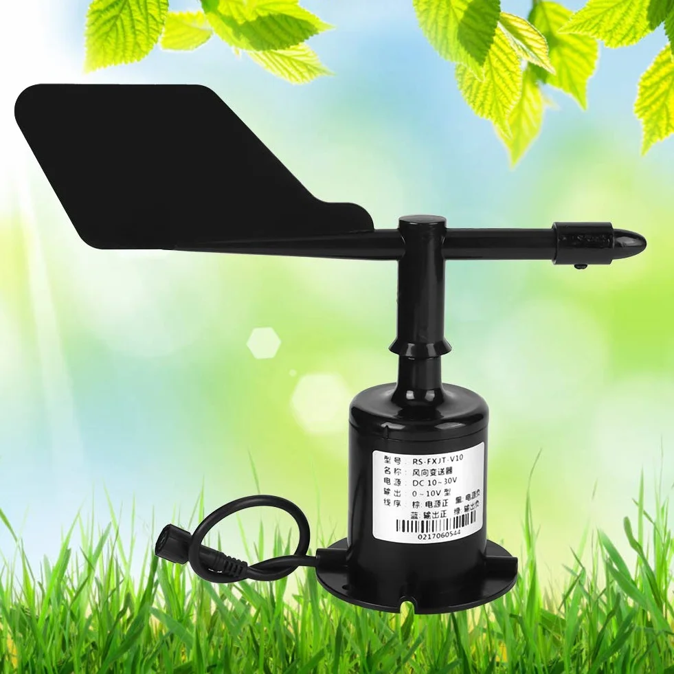 Fdit Sensor de Velocidad del Viento 0-10 V Ligero Medición Dirección 8 Indicaciones