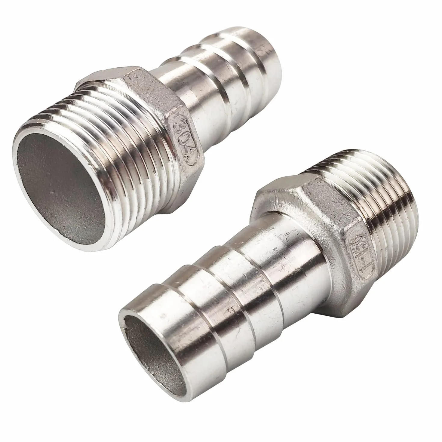 2 "(50 mm) de manguera a 2" NPT macho roscado - Adaptador de manguera de acero inoxidable adaptador de montaje de tubería paquete de 2