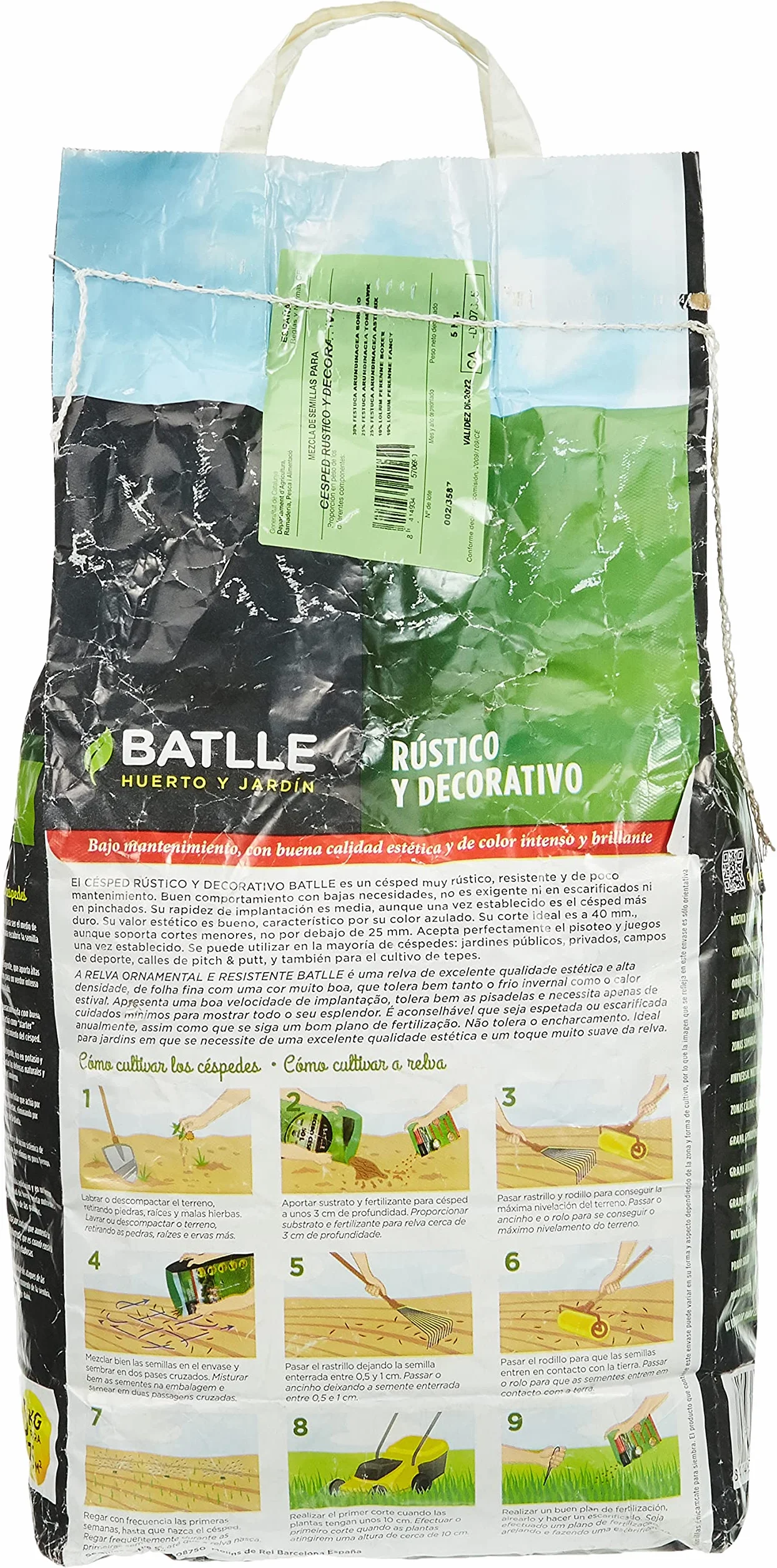 Semillas Batlle Césped rústico decorativo 5kg