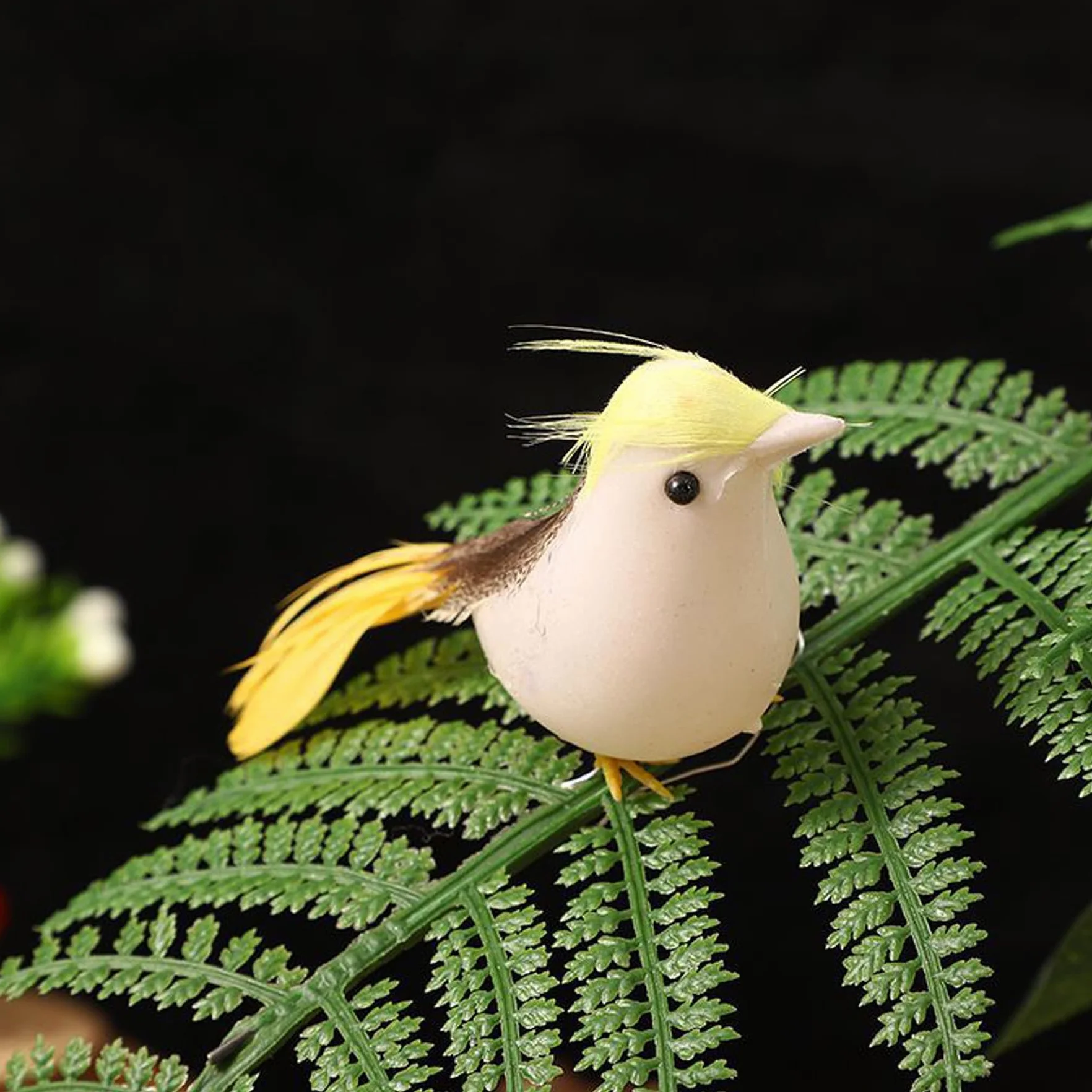 Pájaros de Imitación con Plumas, 12 Pz, Pájaro Artificial Decorativo Jardin