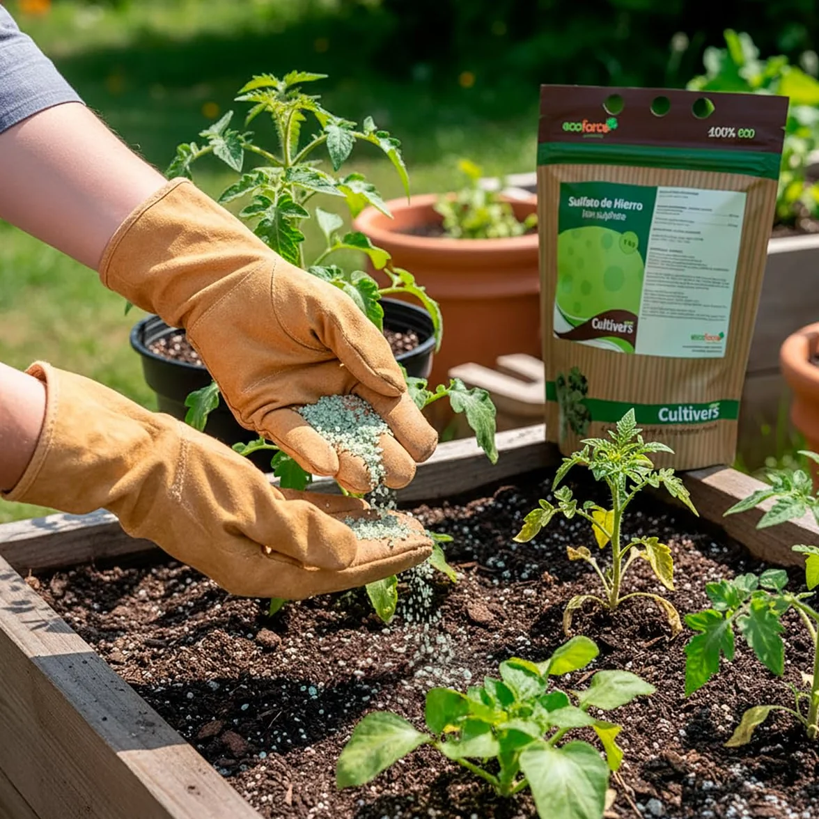 CULTIVERS Sulfato de Hierro Heptahidratado Granulado 2x1 kg para Jardinería y Hogar