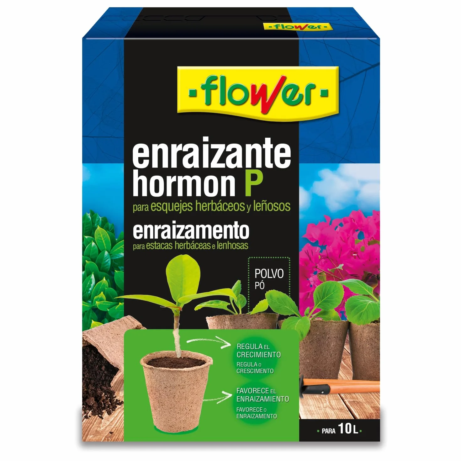 Enraizante Sólido Hormon P 50 g | Polvo Enraizante para Esquejes y Trasplantes