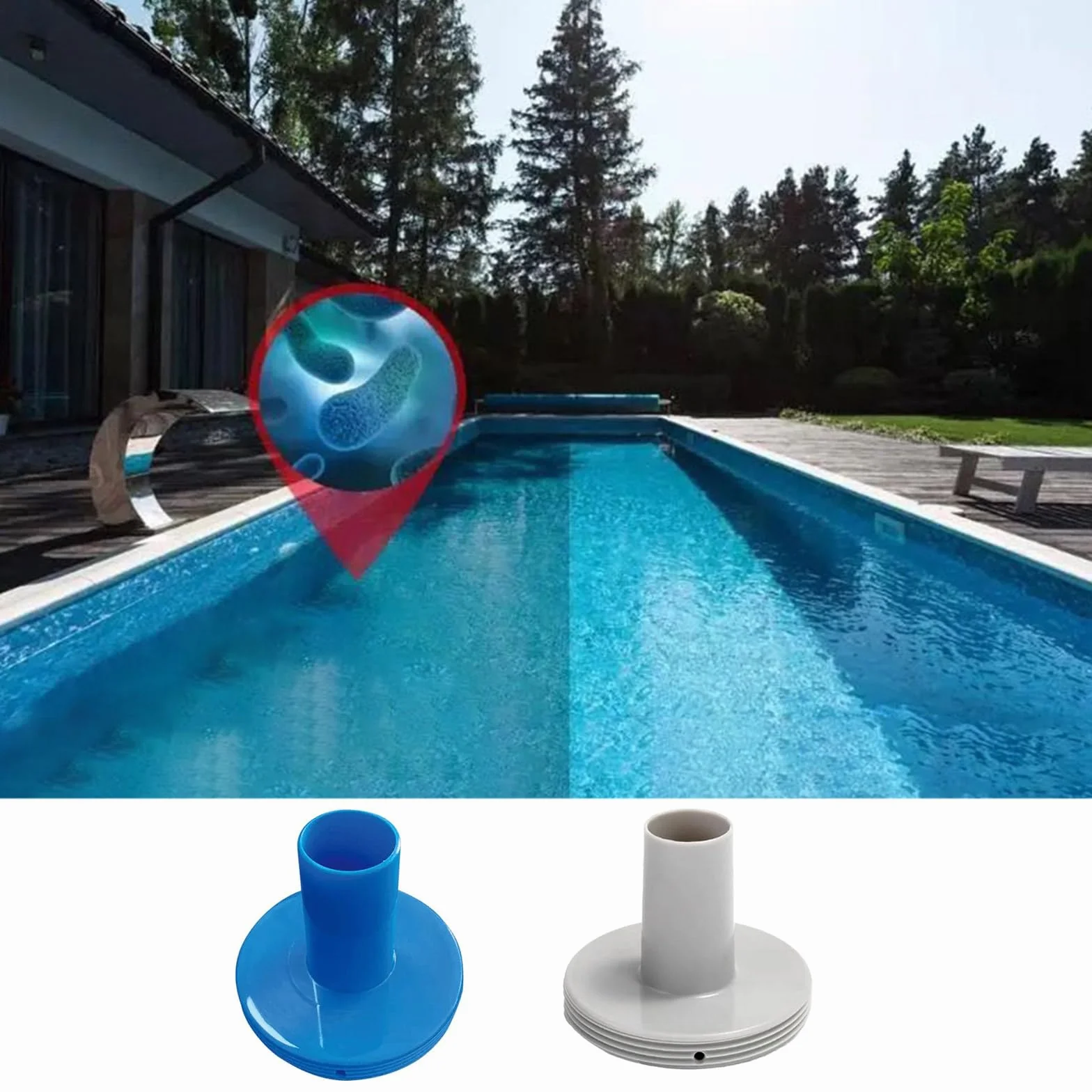 Conector de filtro de piscina para puertos de salida de piscina, filtro de rejilla, conveniente conector de colador 11070