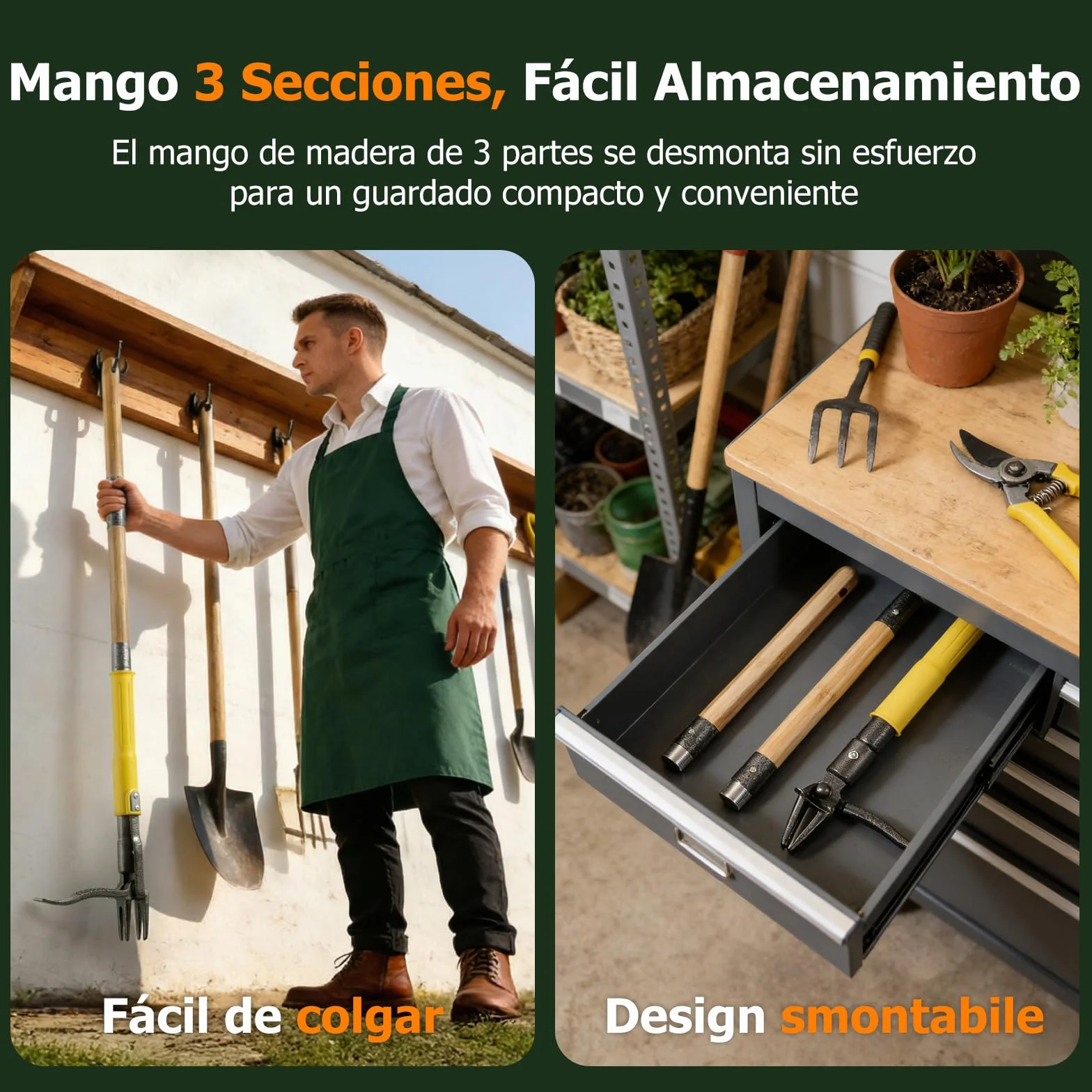 Desherbador Manual Extractor de Malas Hierbas 109 cm Mango Largo 4 Garras Extractor de Raíces