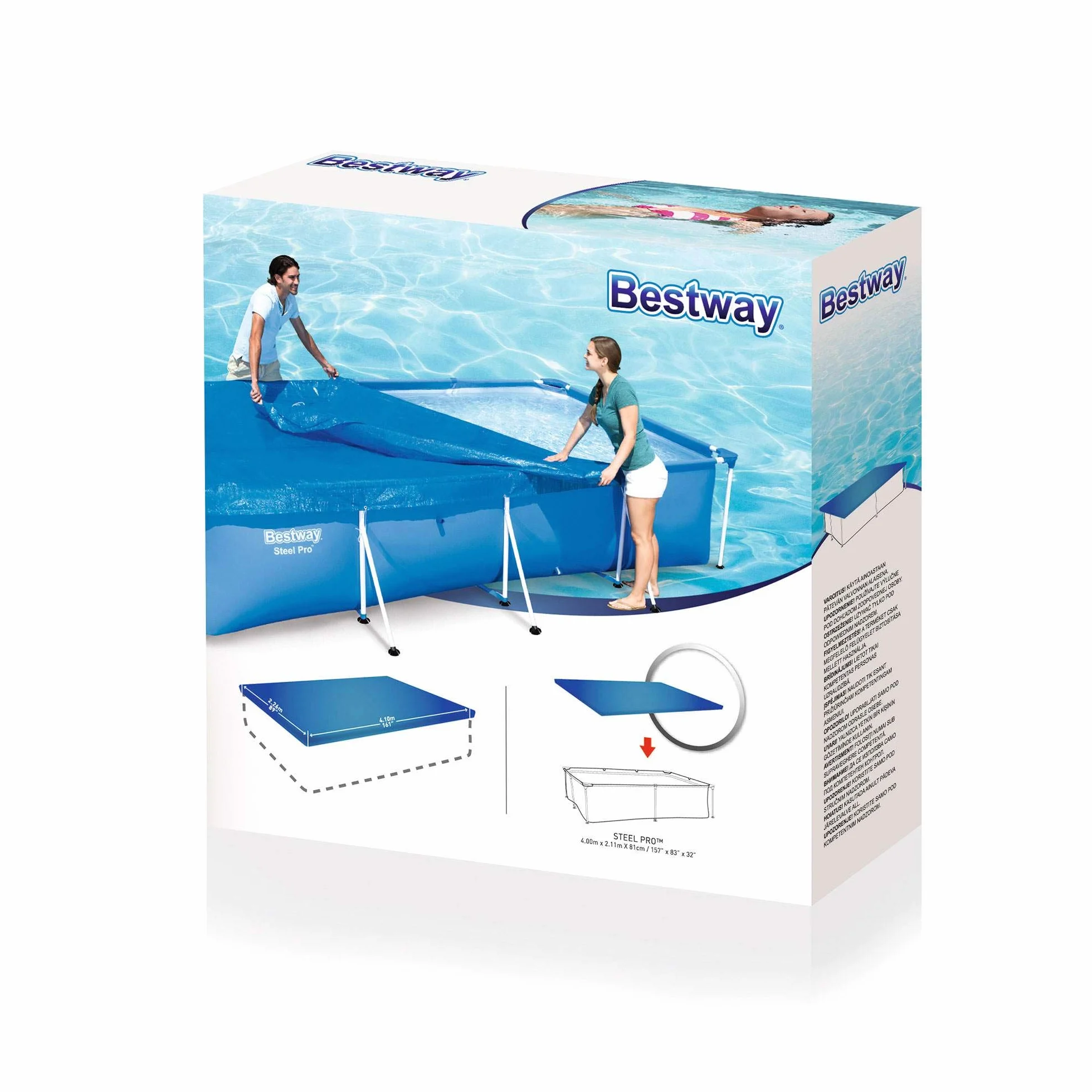Bestway Pisc. Cobertor Piscina Rect., 400 x 211 x 81 cm