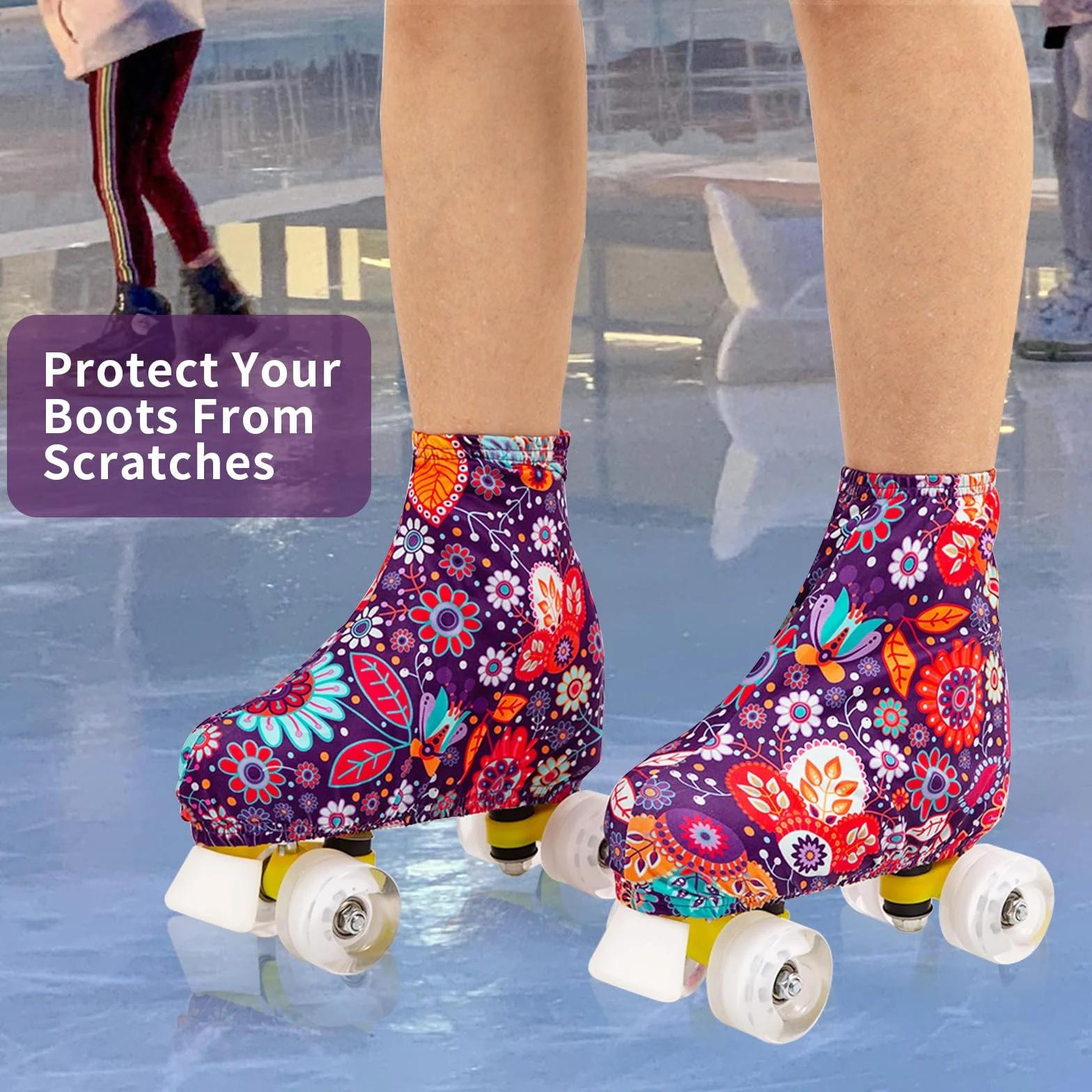 Funda elástica para Patines de Hielo Cubiertas Patinaje Artístico Patines Linea Niños Adultos