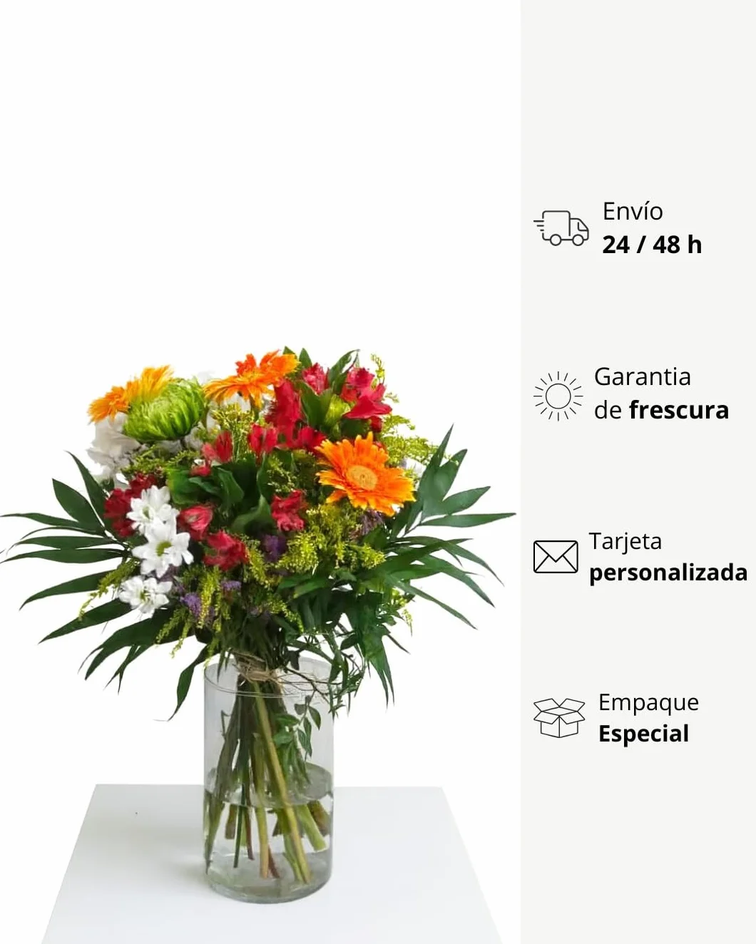 Ramo de Flores Naturales Mixto Fresco para Regalo San Valentín