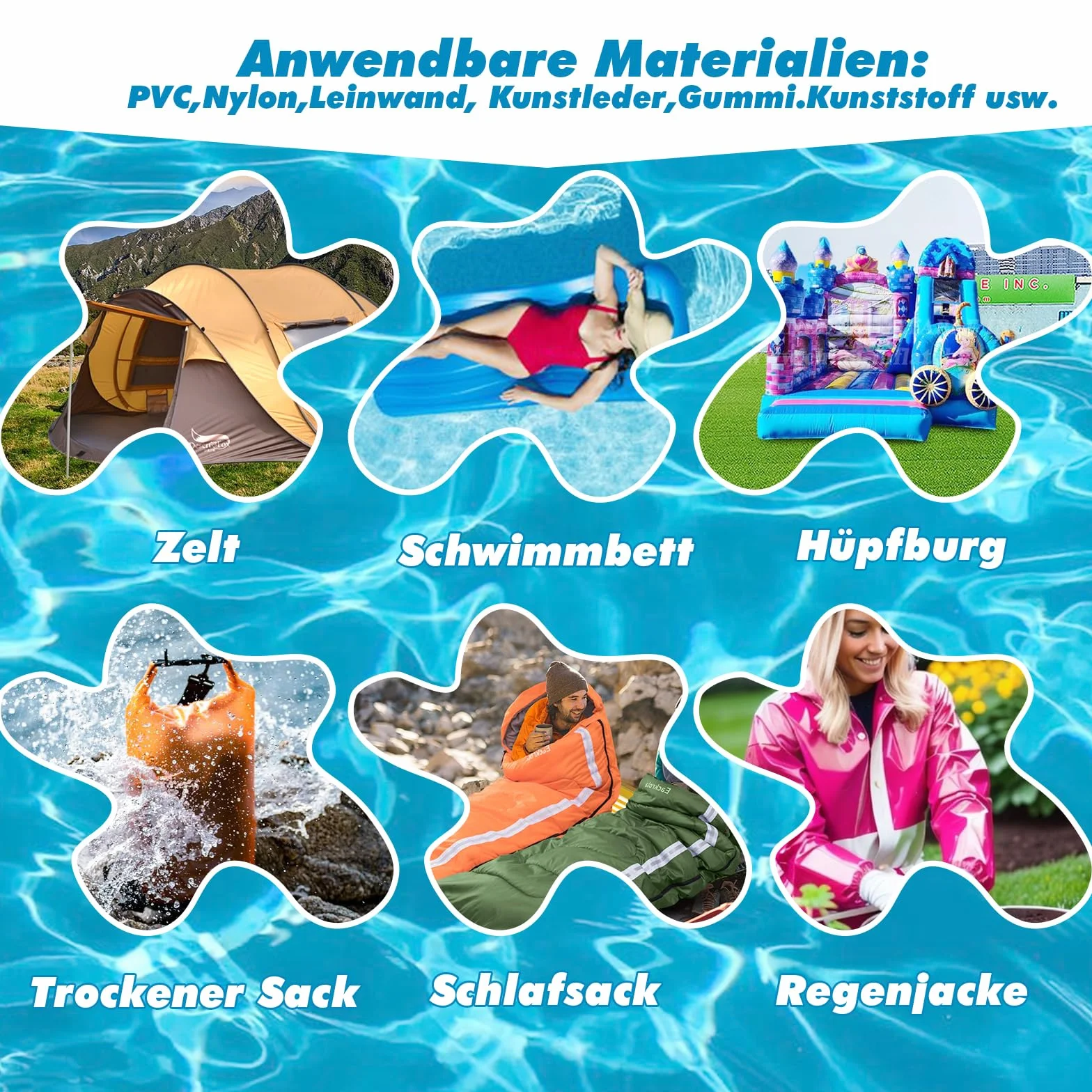 Ruban de réparation de Piscine 10 cm x 200 cm, Parches Piscina Bajo Agua pour Piscines, Liners, Matelas gonflables