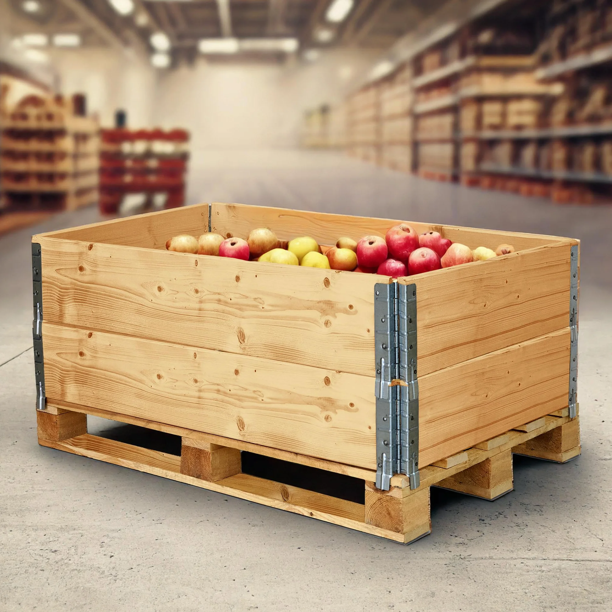 Garronda Collarín para paletas Caja de almacenamiento de madera extensión versátil 3 Piezas