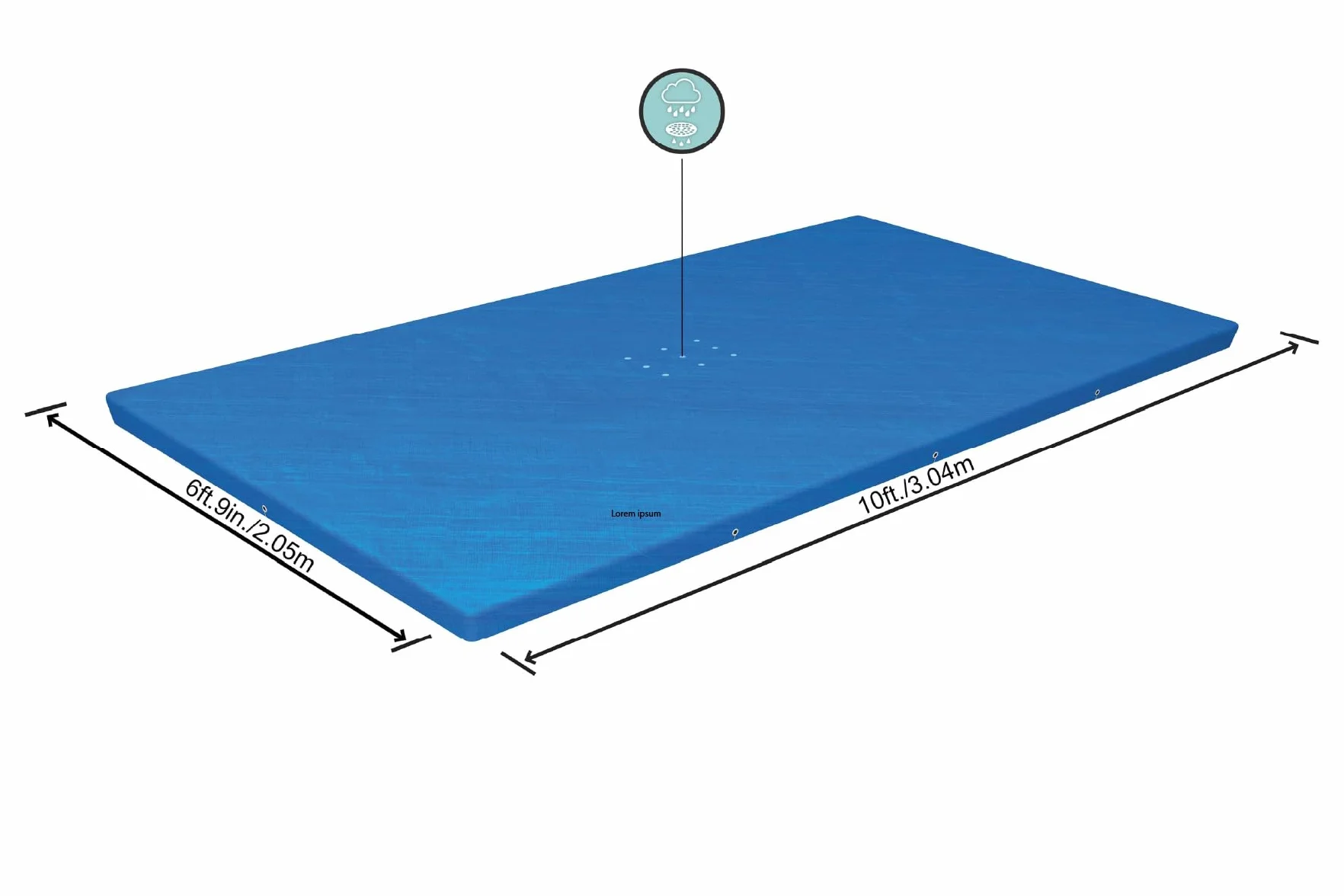 BESTWAY Cobertor de Invierno Rectangular 304x205 cm para Piscinas 300x201 cm Azul