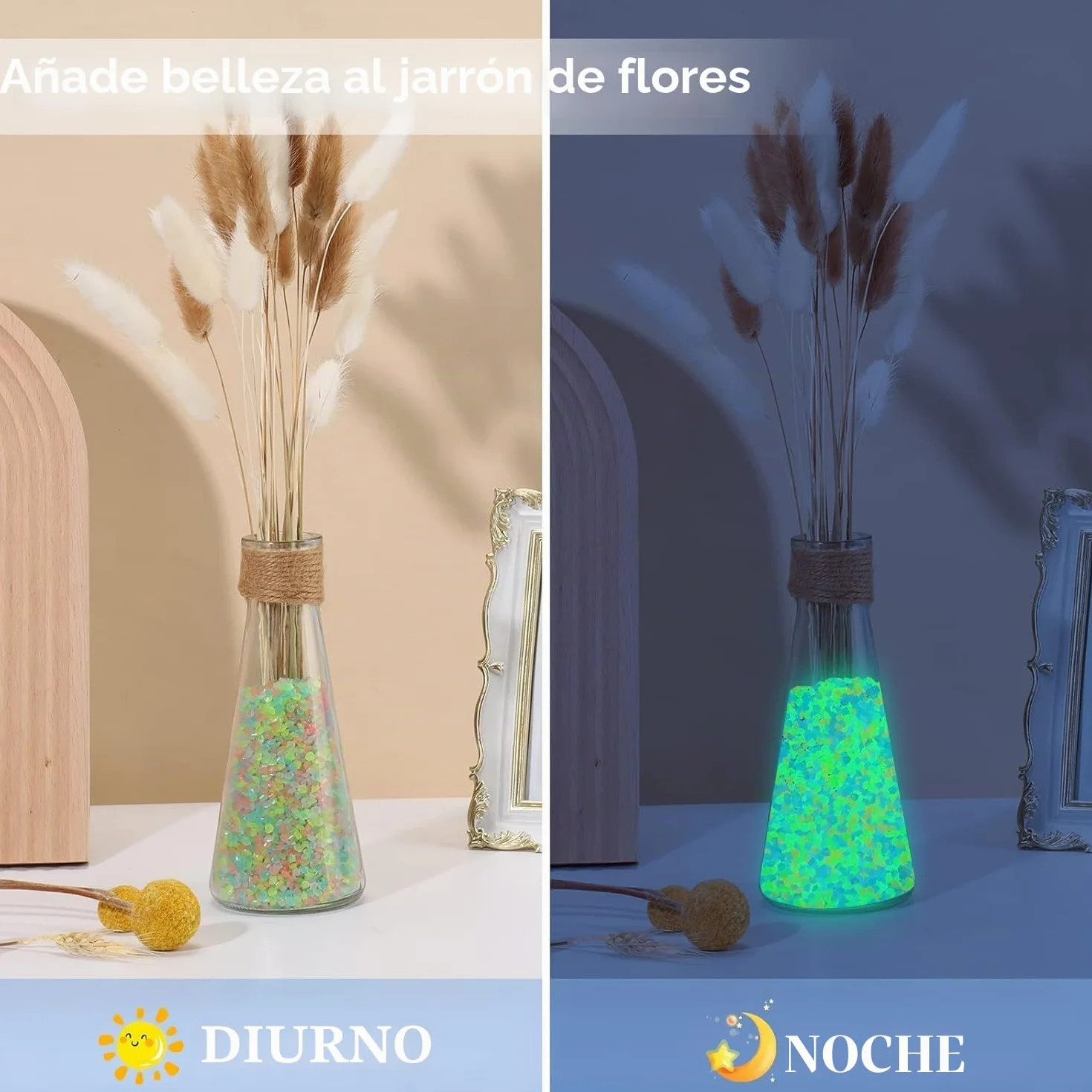 Piedras Luminosas para Macetas 6000 Piezas Decorativas Jardín Exterior