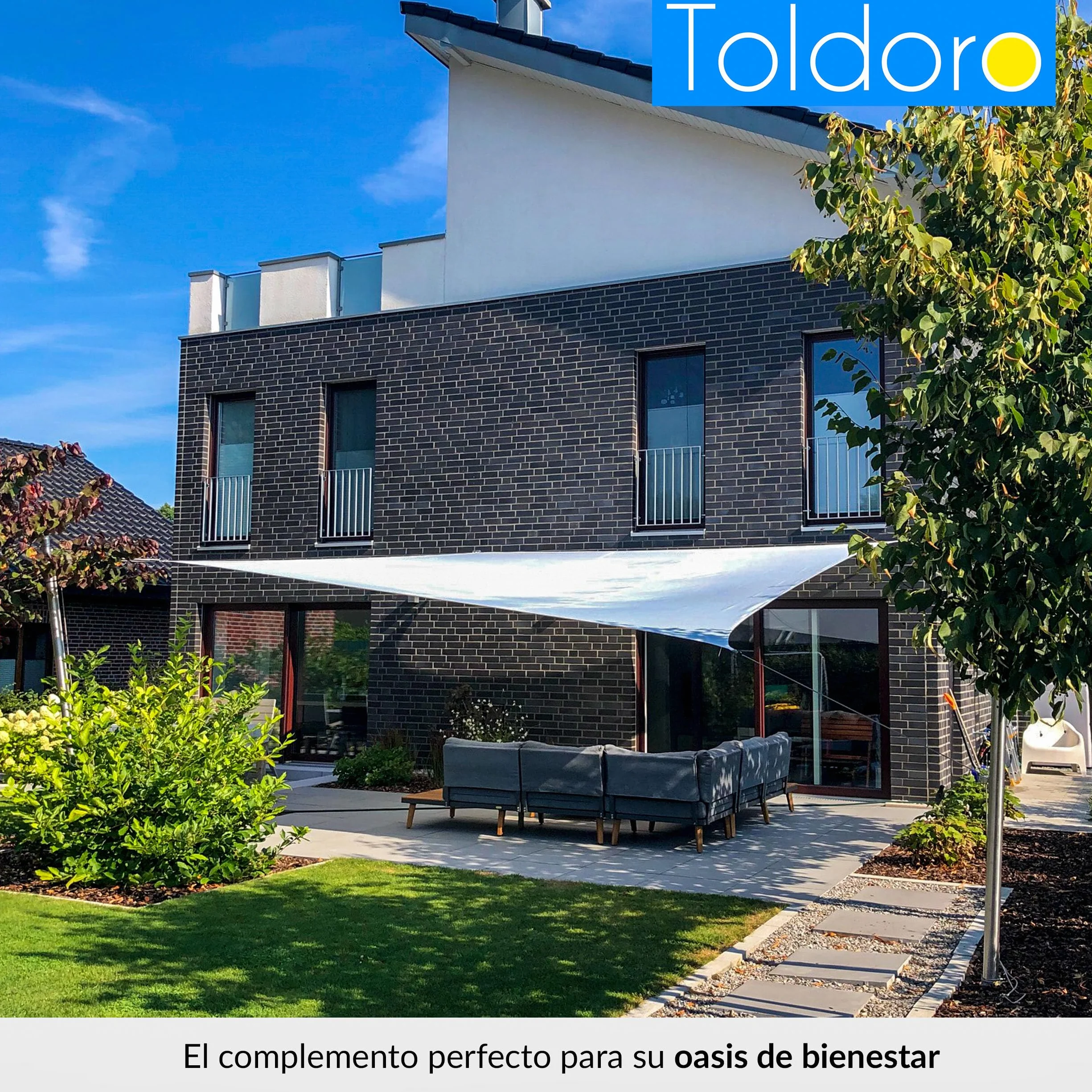 Toldoro® Set de ajuste de altura para toldos para postes, postes y postes de madera/toldo, polea de polea inoxidable y duradero