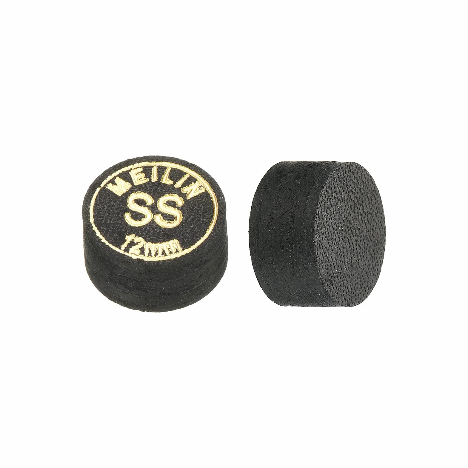 PATIKIL 12mm Billar Taco Puntas, 2 Paquete Super Suave Múltiples Capas Pool Billar Taco Puntas Laminados Pegamento Snooker Palo Puntas Billar Accesorios, Negro