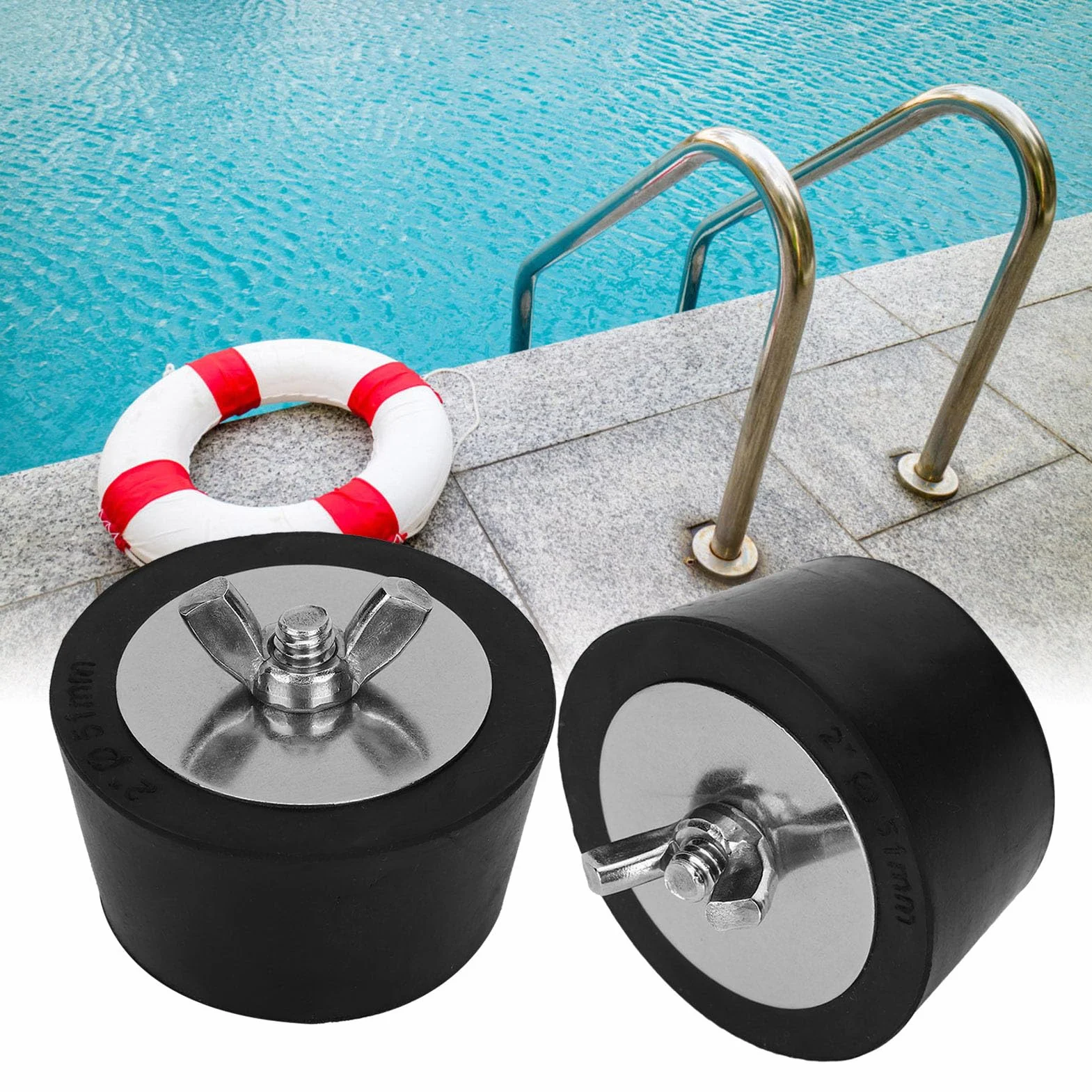 Tapones de Invierno para Piscina 51mm, Tapón de Expansión de Goma, Accesorios para Tuberías