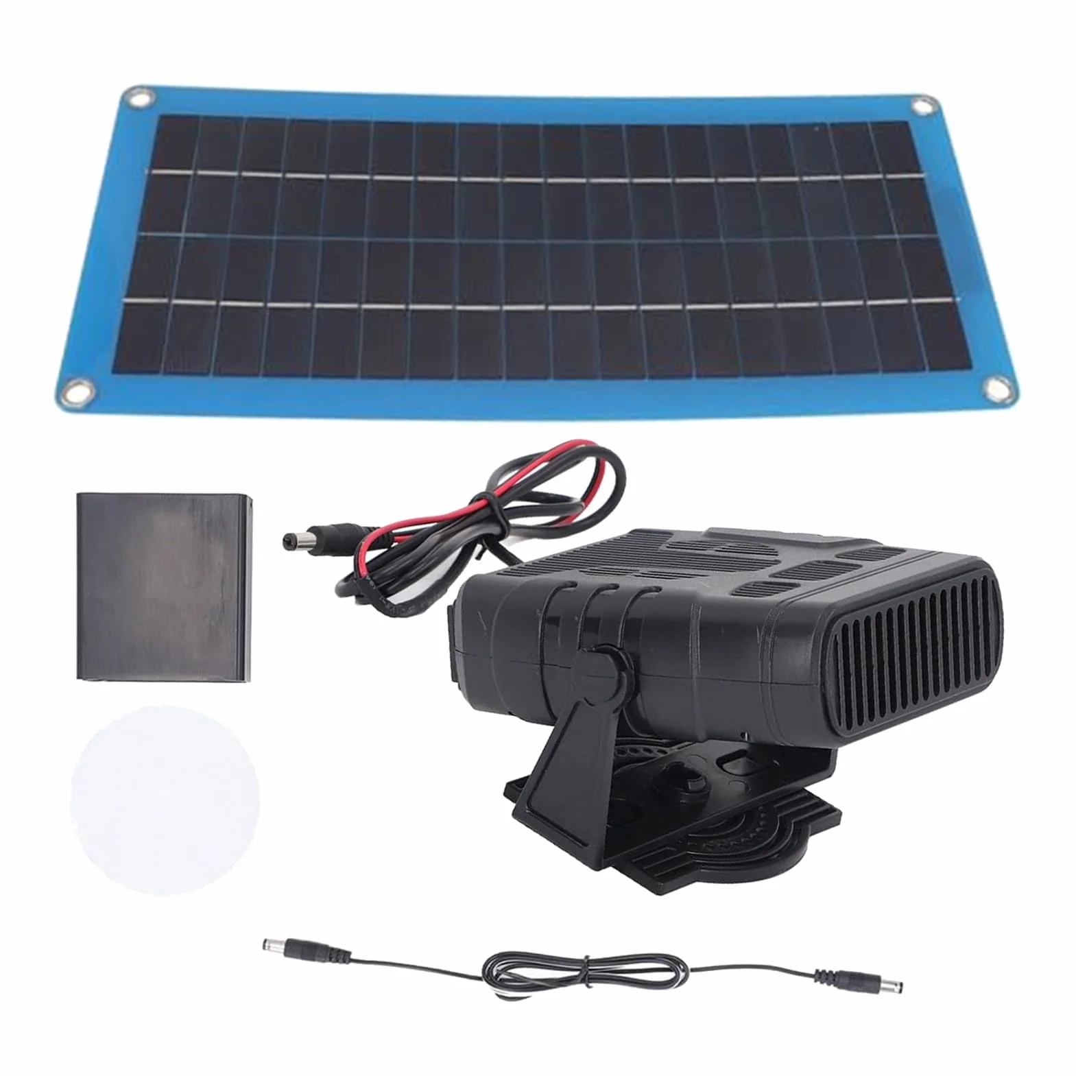Kit de calentador de invernadero de panel solar – Calentador de aves de | corral de invierno de 30 W | Coche portátil, kit de energía solar para gallinero, casa de mascotas al aire libre