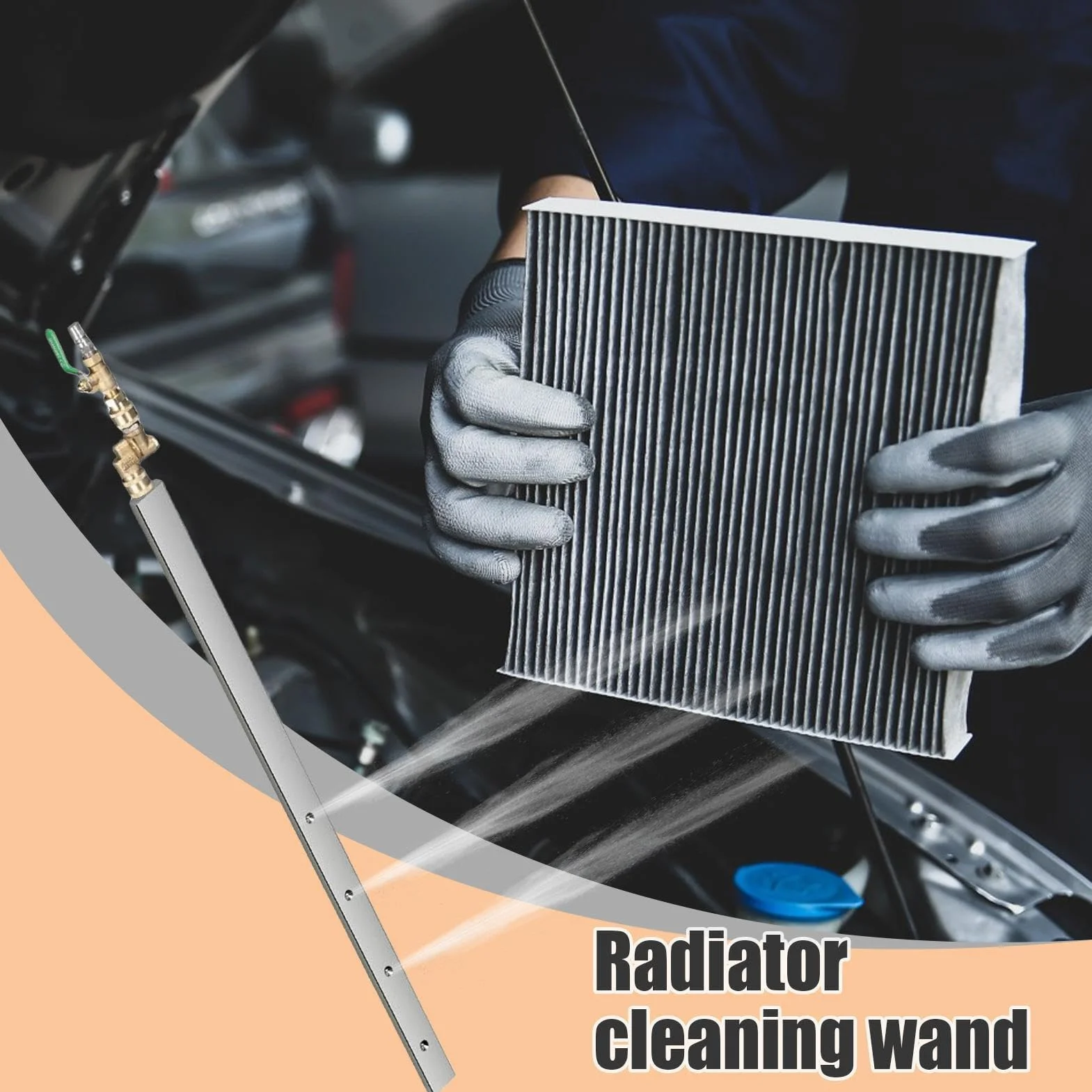 Herramientas Limpieza Coches Presión, Lavado, Agua, Tanque, | Varilla Limpiadora Radiador Para Coche Autocaravana Hogar Electrodomésticos Refrigeración Condensador