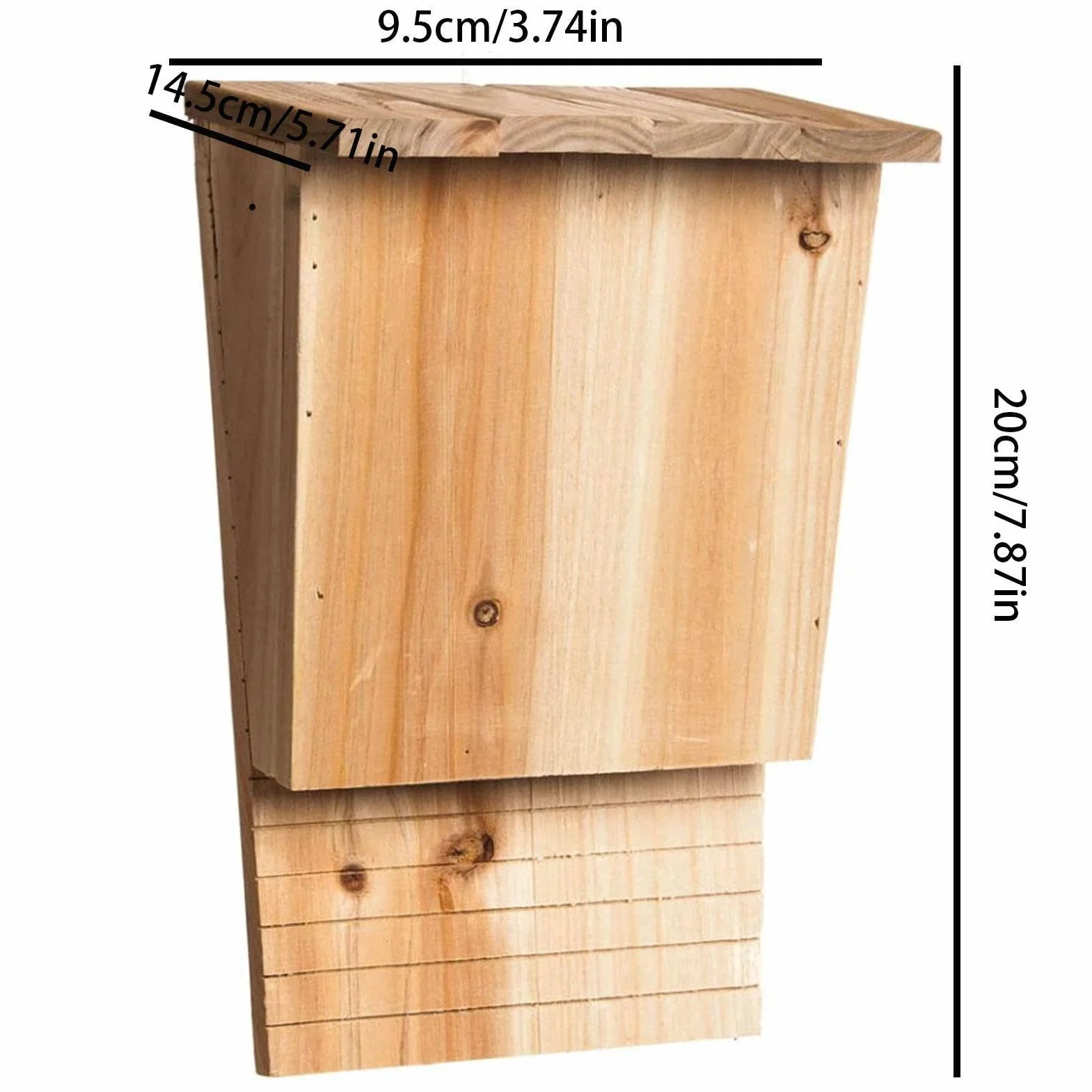 Caja de madera para murciélagos | Caja anidada para murciélagos | Cajas de madera para anidar murciélagos | Cajas de de vida silvestre montadas en la pared para hábitat de murciélagos de jardín |