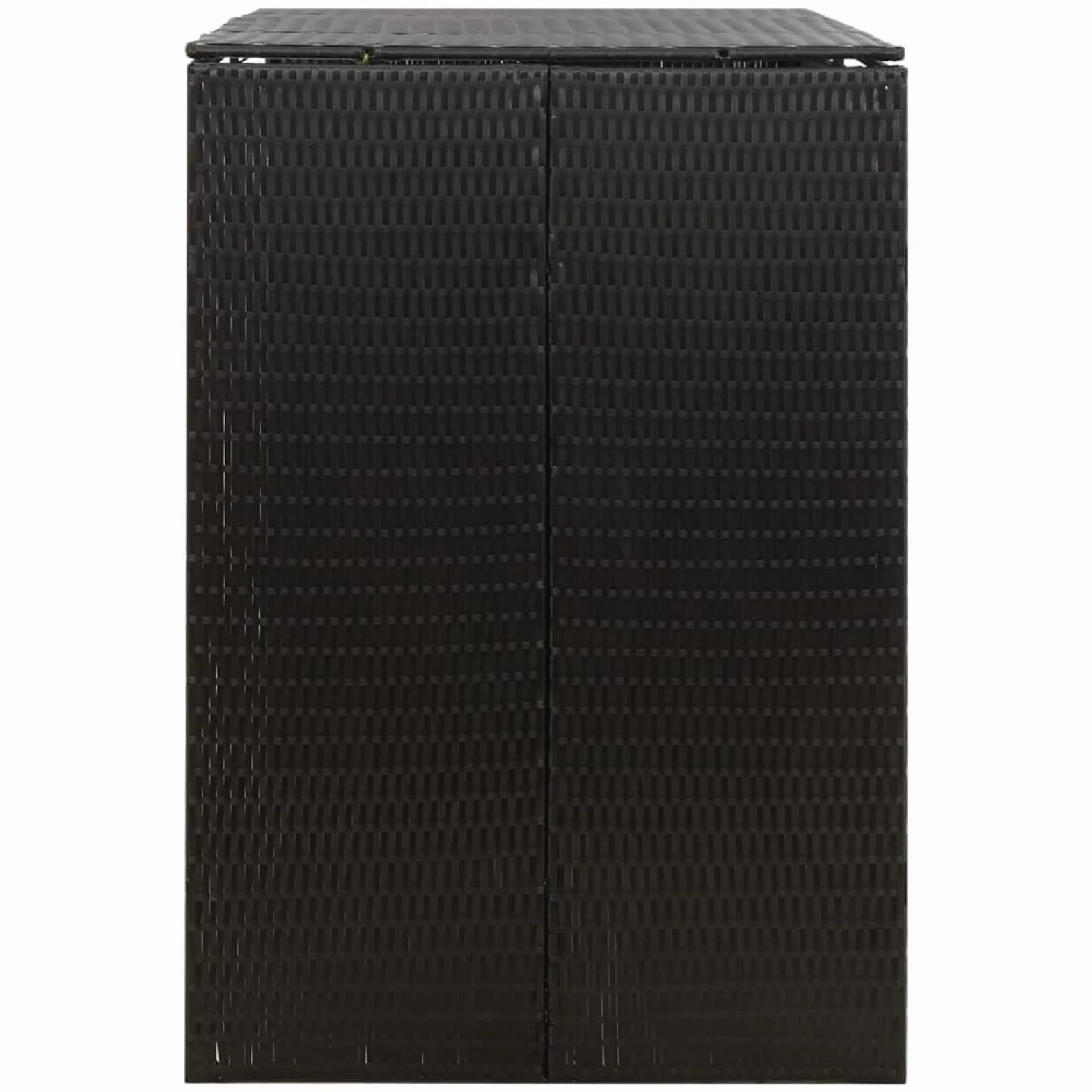 Gecheer Cobertizo Basura Exterior 140x80x117cm Negro PE para 2 Contenedores