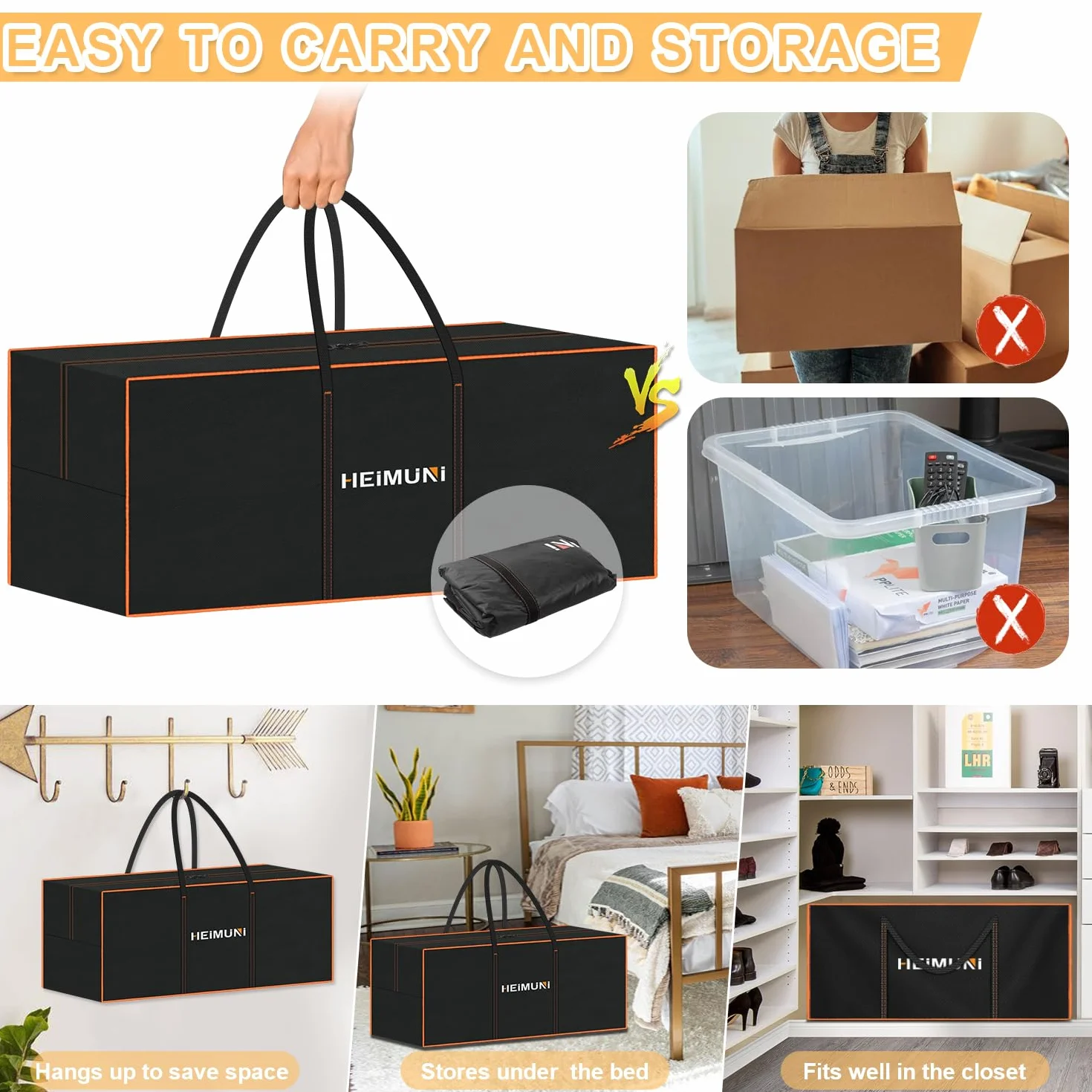 Bolsa de Almacenamiento Impermeable 420D Oxford para Cojines de Jardín y Árbol de Navidad 180x60x80cm