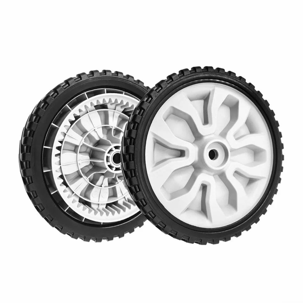 Rueda de cortacésped de 8 pulgadas 634-05281A compatible con troy-bilt TB290ES TB280ES - Neumático de transmisión para cortacéspedes de tractor de jardín (2 piezas)