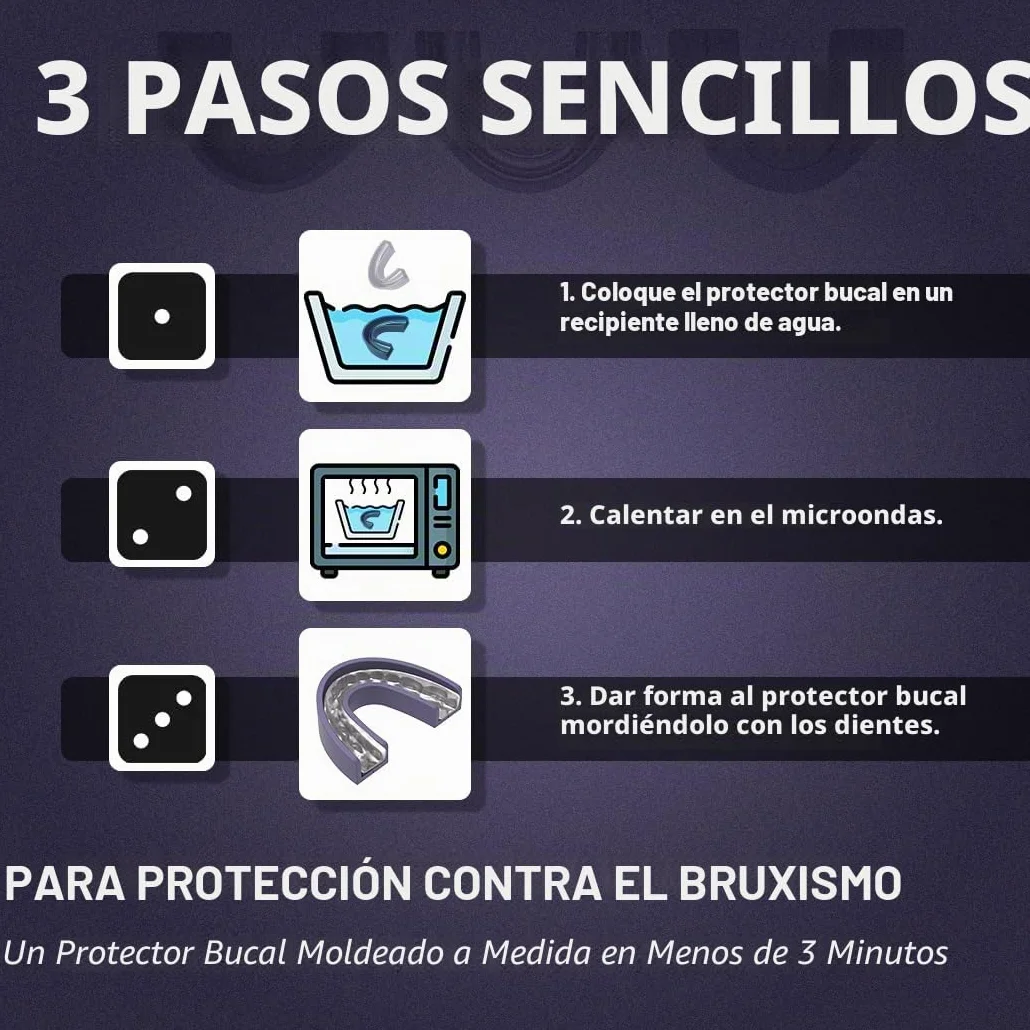 KOHEEL TG Férula Dental para Bruxismo, Protector Dental Nocturno (5 Unidades)